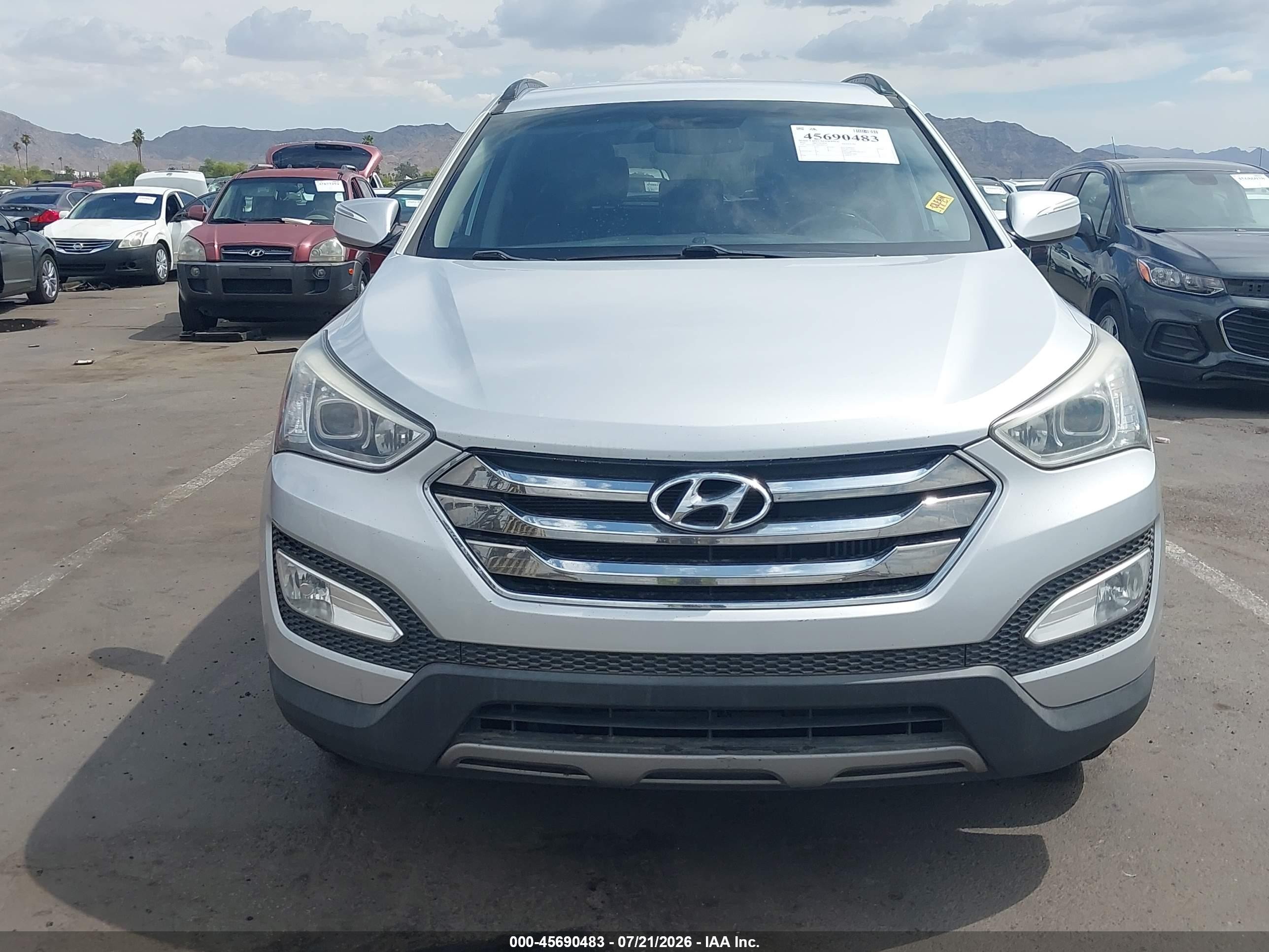 2013 Hyundai Santa Fe Sport 2.0t Silver vin: 5XYZU3LA4DG103777