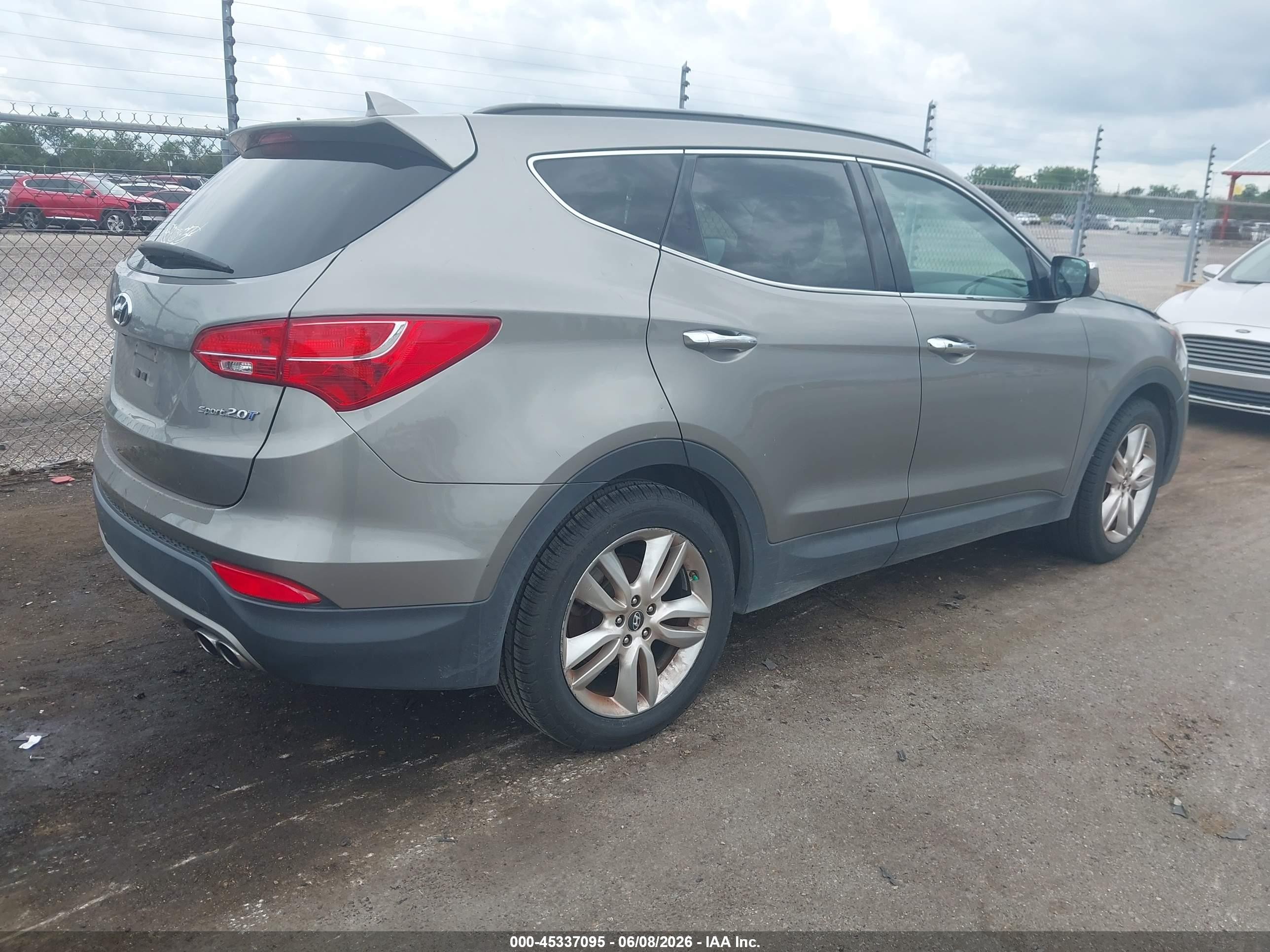 2014 Hyundai Santa Fe Sport 2.0l Turbo Серый vin: 5XYZU3LA4EG169487