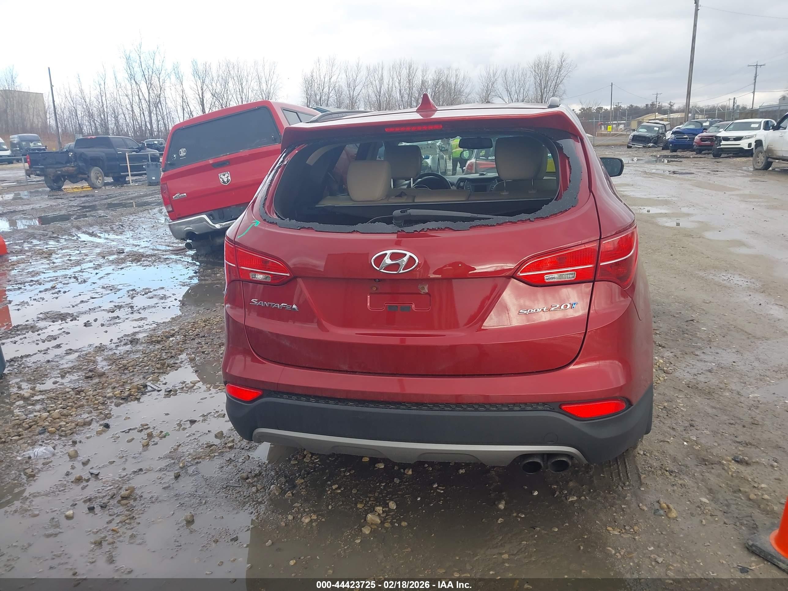 2014 Hyundai Santa Fe Sport 2.0l Turbo Красный vin: 5XYZU3LA4EG179873
