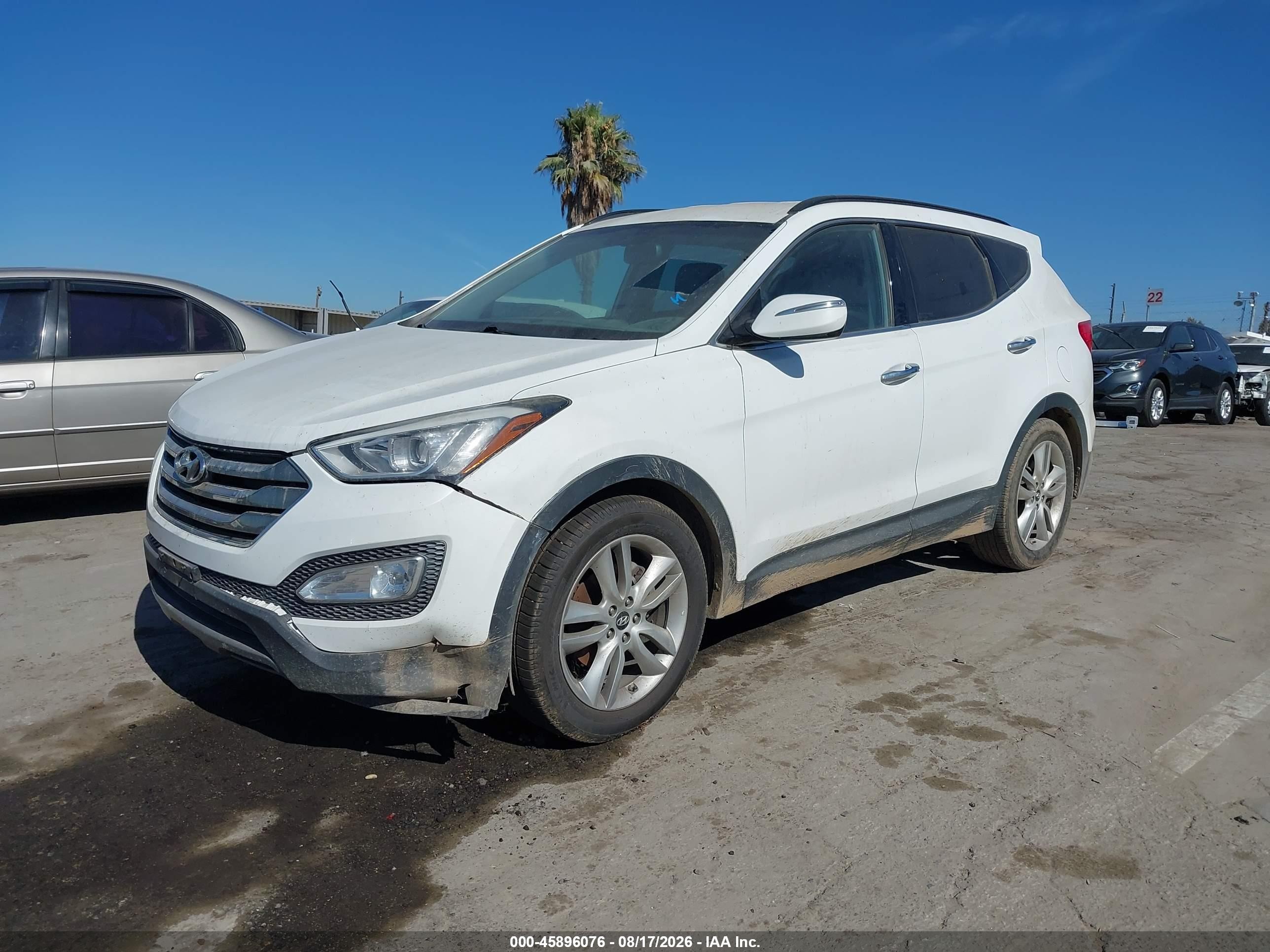 2014 Hyundai Santa Fe Sport 2.0l Turbo White vin: 5XYZU3LA4EG193496
