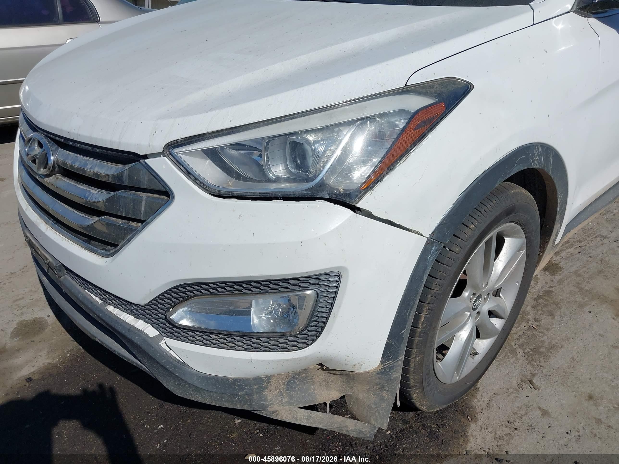 2014 Hyundai Santa Fe Sport 2.0l Turbo White vin: 5XYZU3LA4EG193496