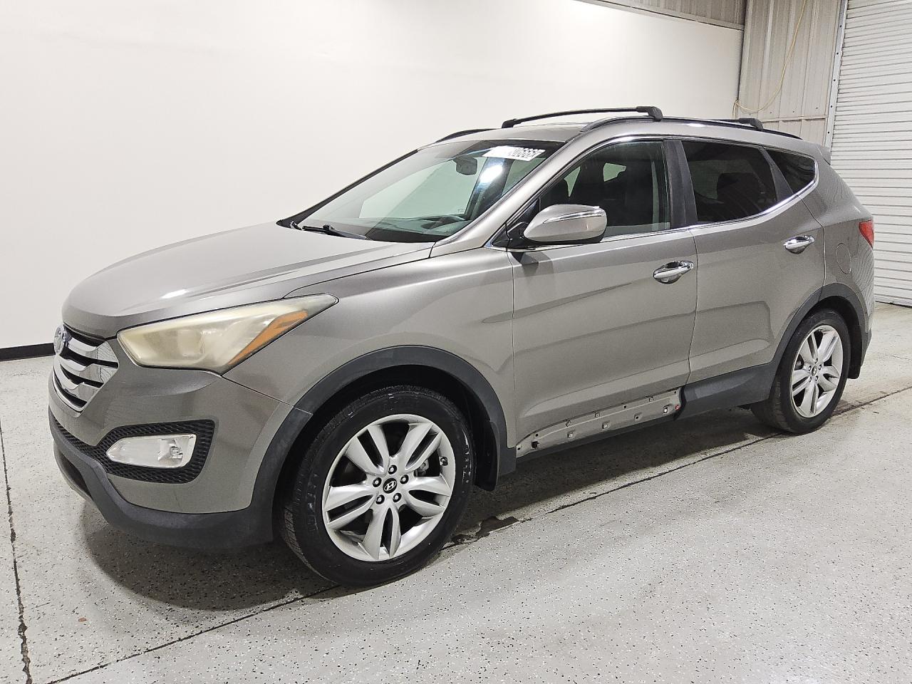 2014 Hyundai Santa Fe Sport 2.0t Gray vin: 5XYZU3LA4EG208126 Damage: Left Front Door Cladding, Missing, Replacement Required