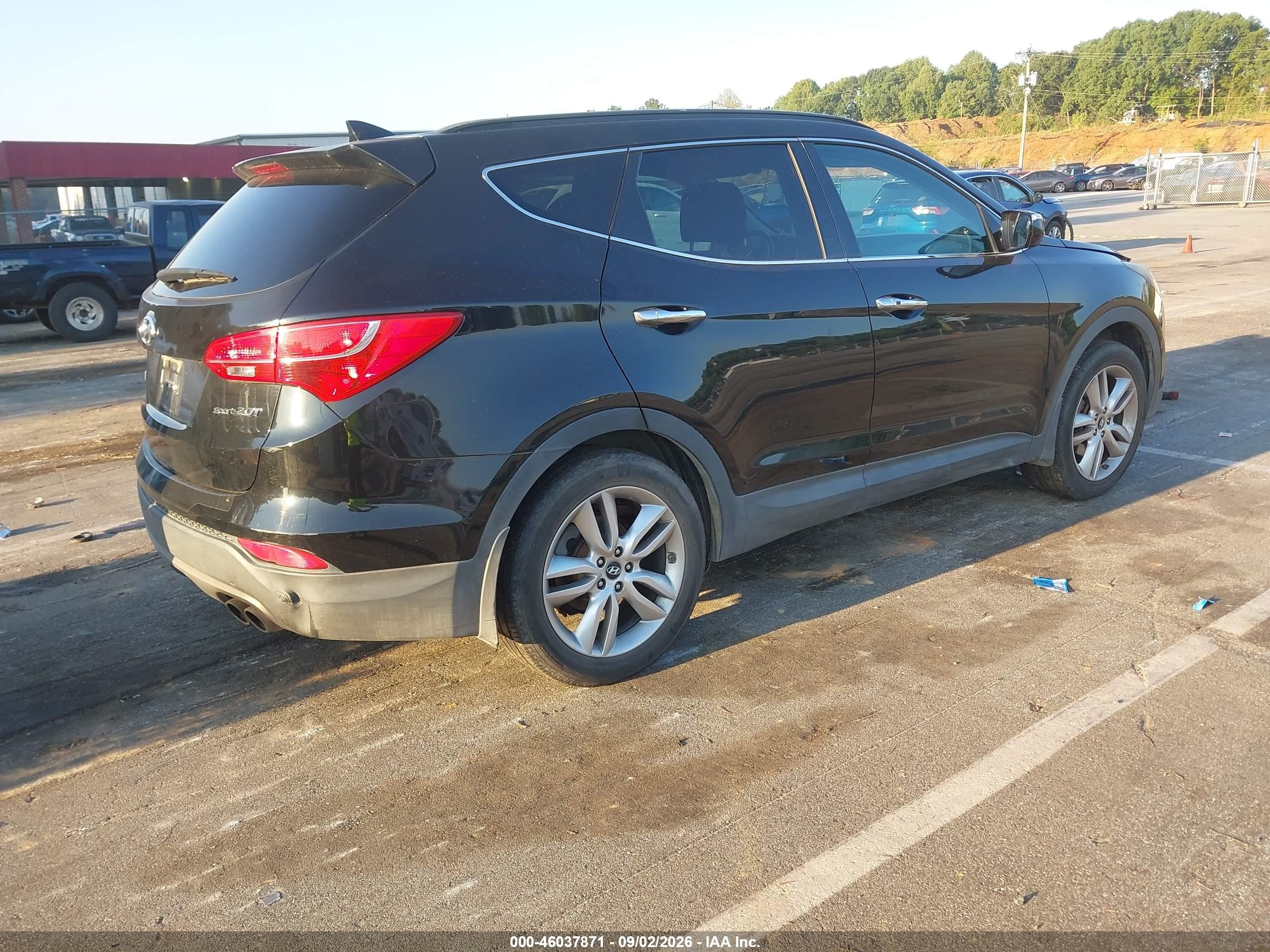 2014 Hyundai Santa Fe Sport 2.0l Turbo Черный vin: 5XYZU3LA4EG217604