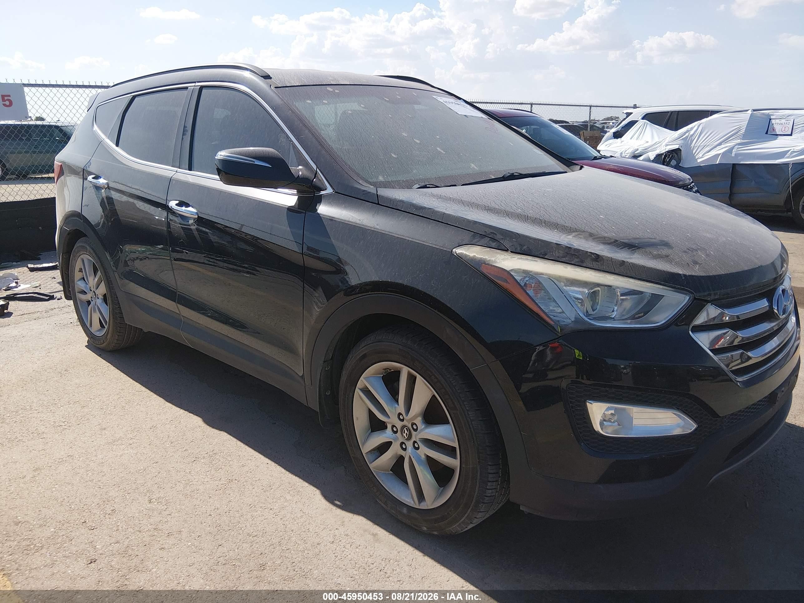 2014 Hyundai Santa Fe Sport 2.0l Turbo Black vin: 5XYZU3LA4EG227369