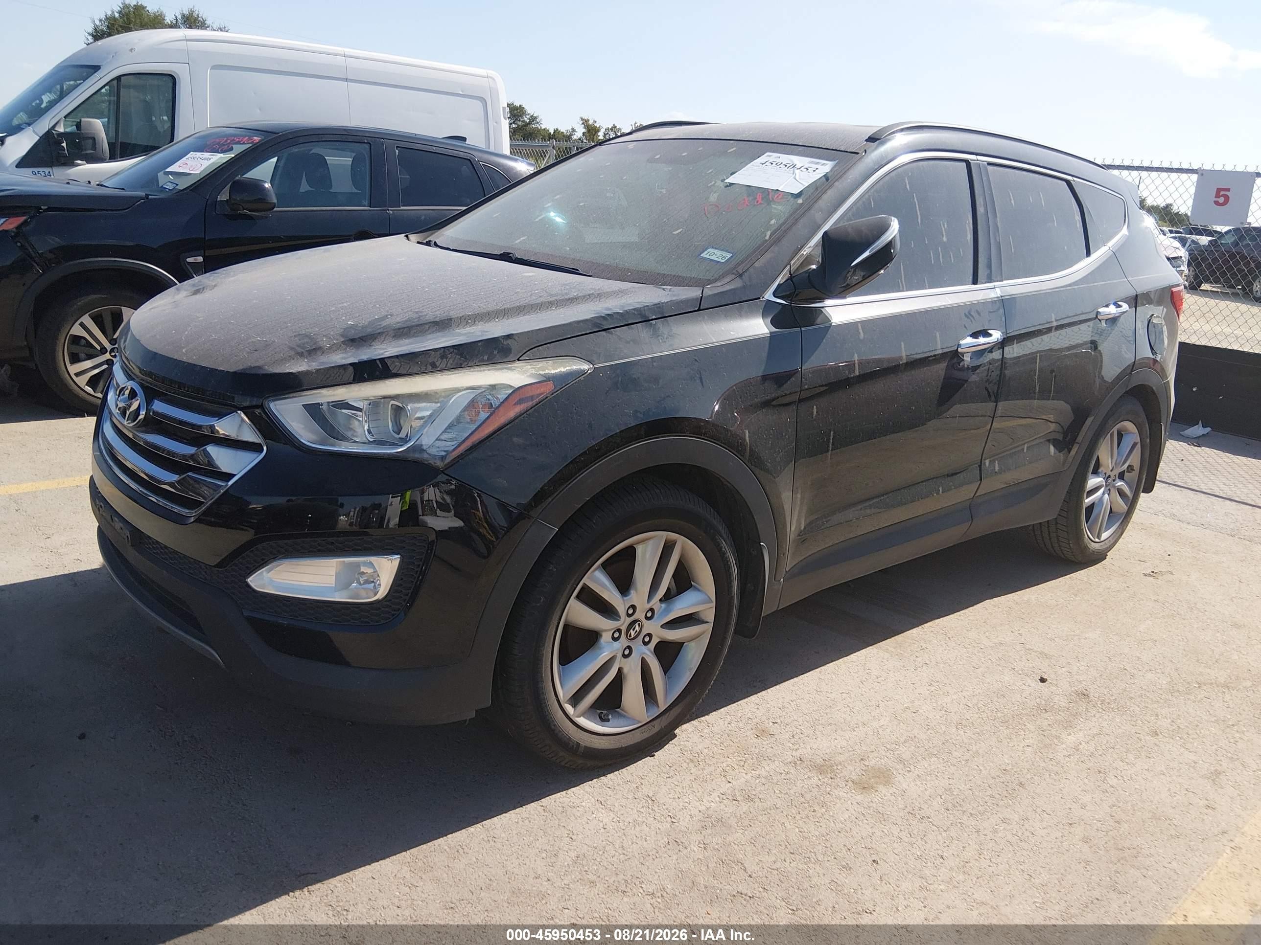 2014 Hyundai Santa Fe Sport 2.0l Turbo Black vin: 5XYZU3LA4EG227369