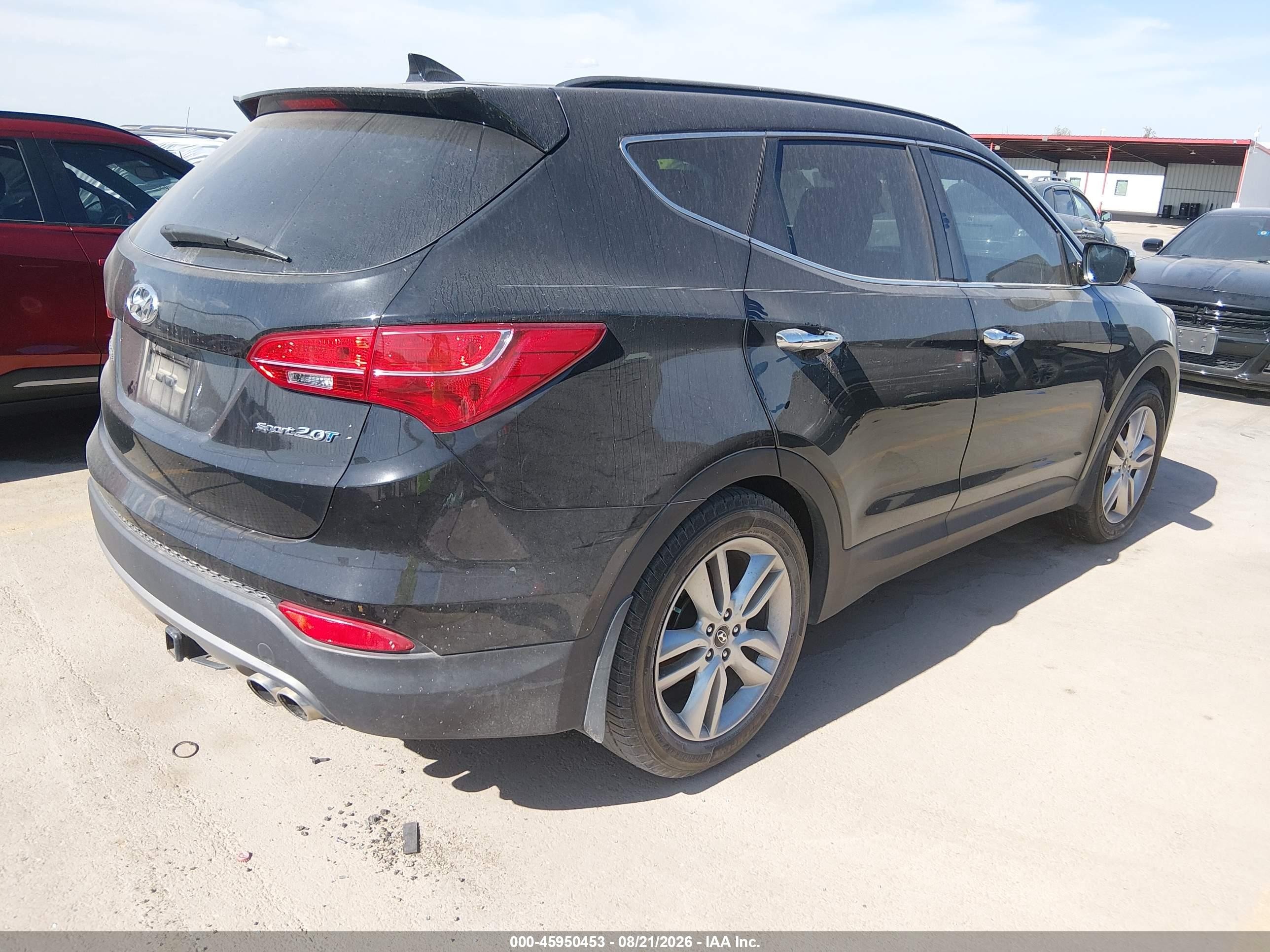 2014 Hyundai Santa Fe Sport 2.0l Turbo Black vin: 5XYZU3LA4EG227369