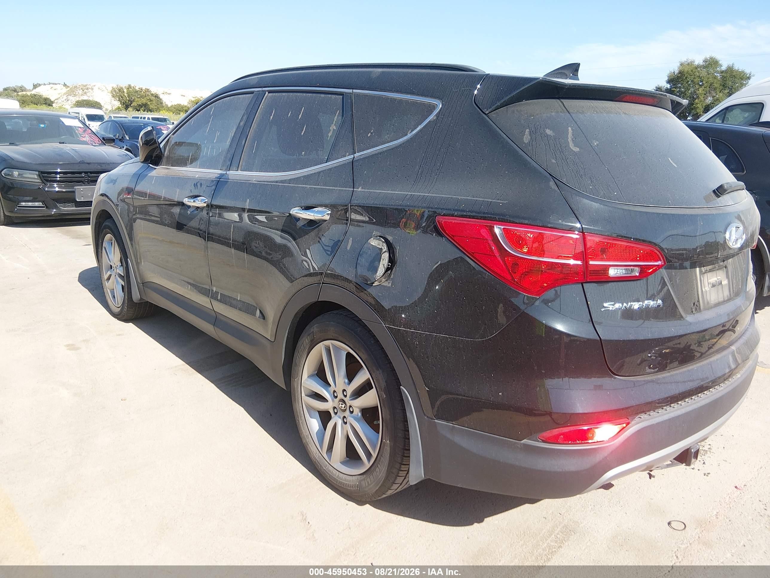 2014 Hyundai Santa Fe Sport 2.0l Turbo Black vin: 5XYZU3LA4EG227369