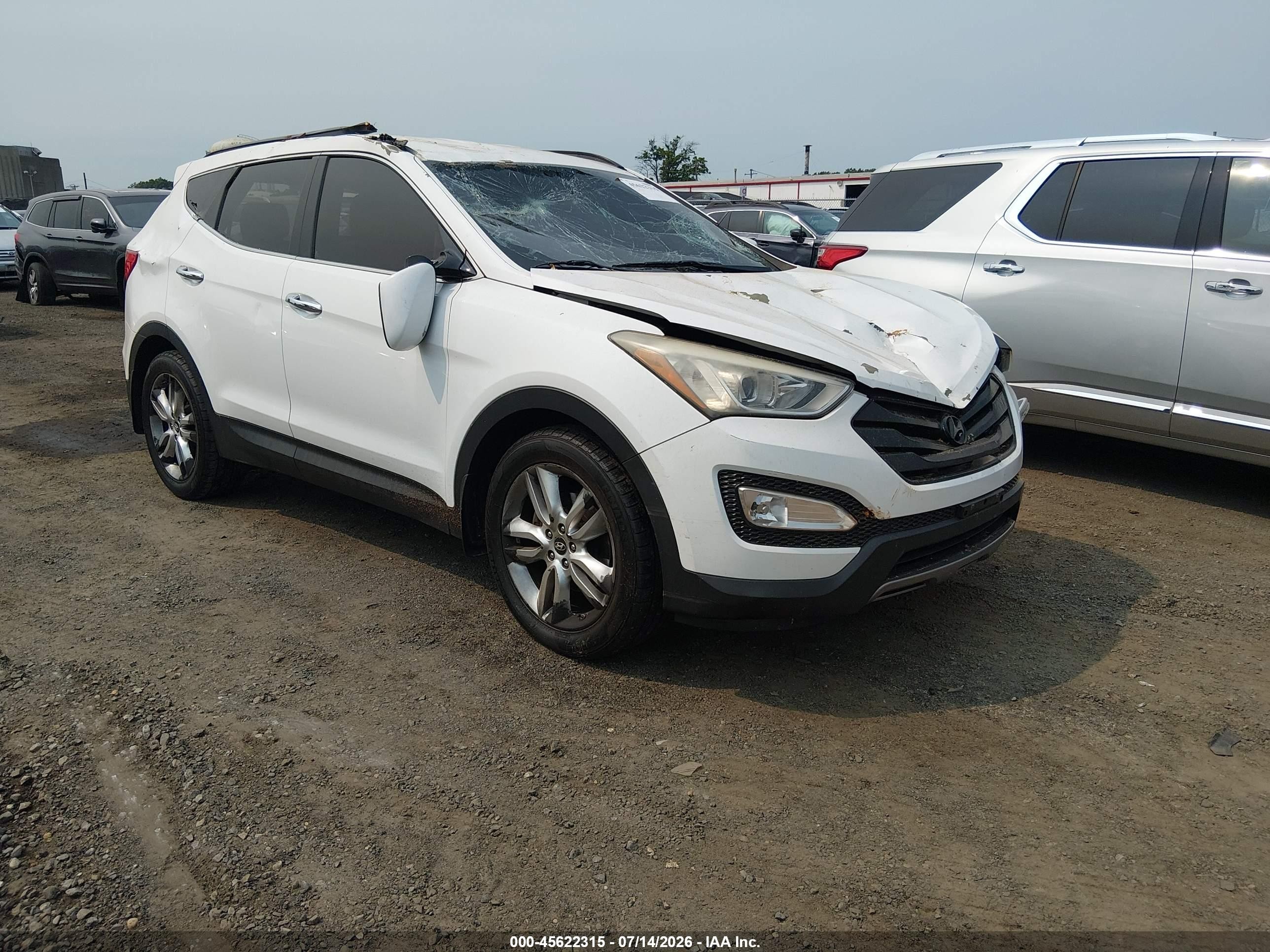 2013 Hyundai Santa Fe Sport 2.0t Белый vin: 5XYZU3LA5DG067422