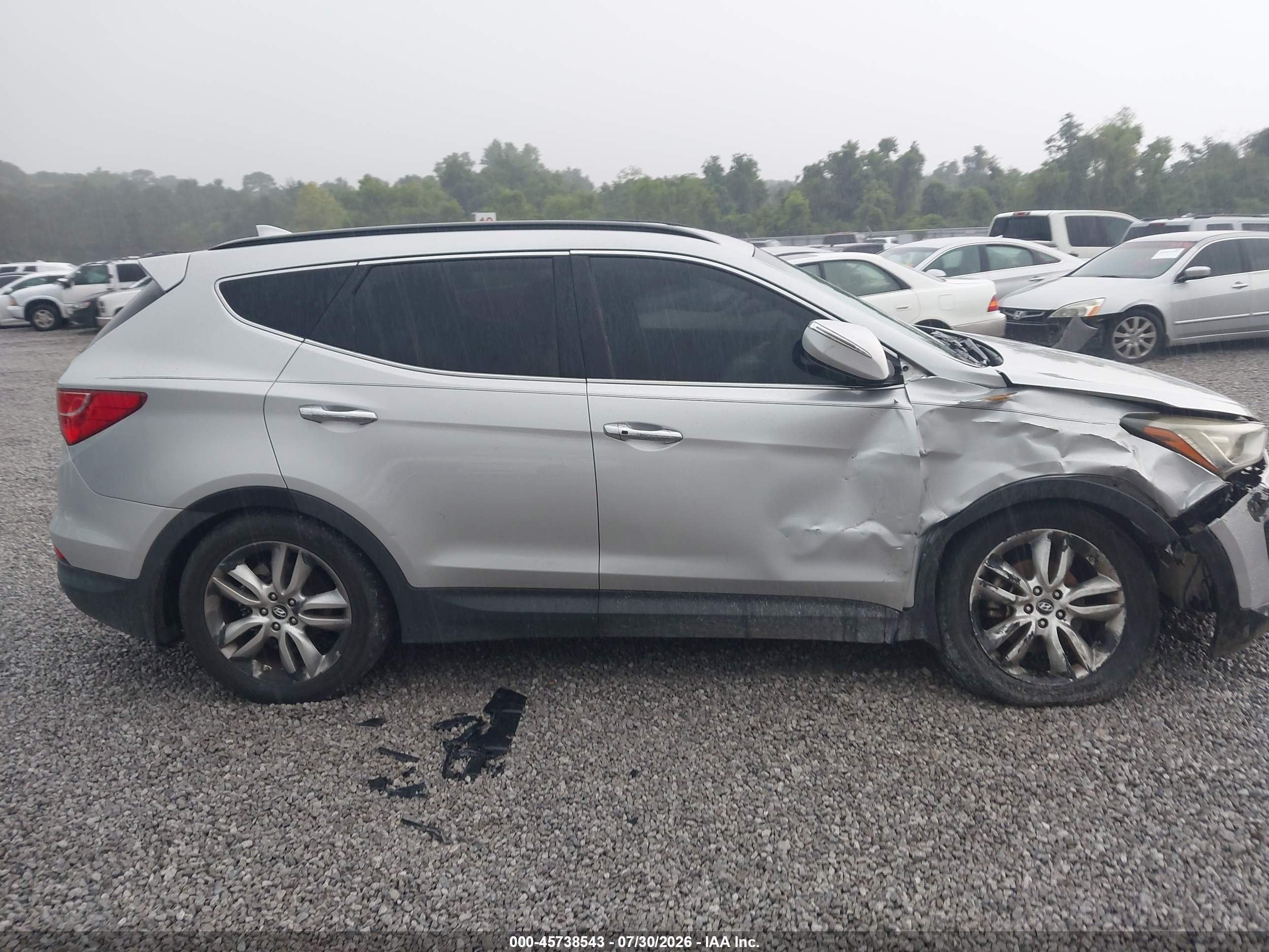 2013 Hyundai Santa Fe Sport 2.0t Silver vin: 5XYZU3LA5DG071390