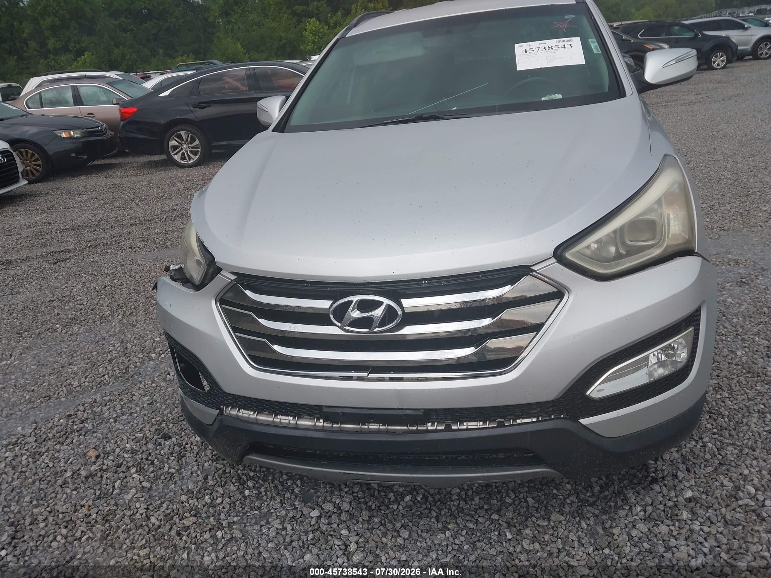 2013 Hyundai Santa Fe Sport 2.0t Silver vin: 5XYZU3LA5DG071390