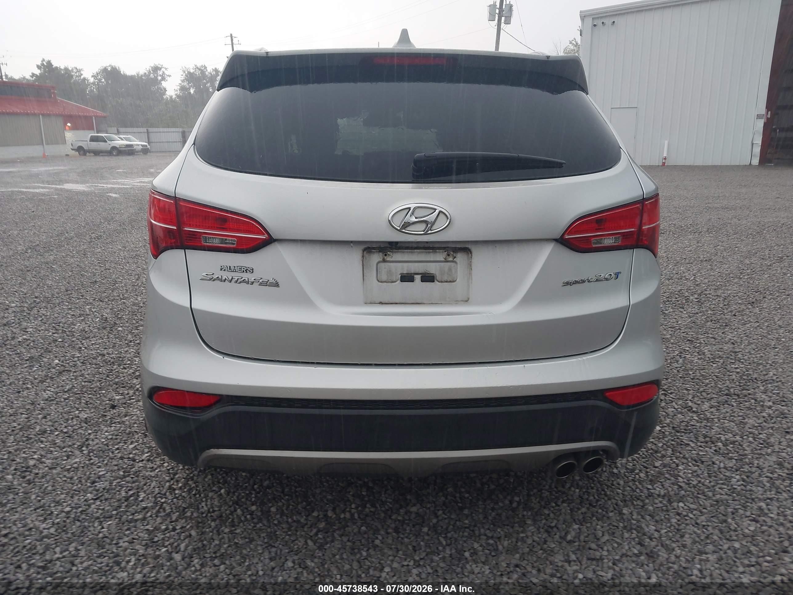 2013 Hyundai Santa Fe Sport 2.0t Silver vin: 5XYZU3LA5DG071390