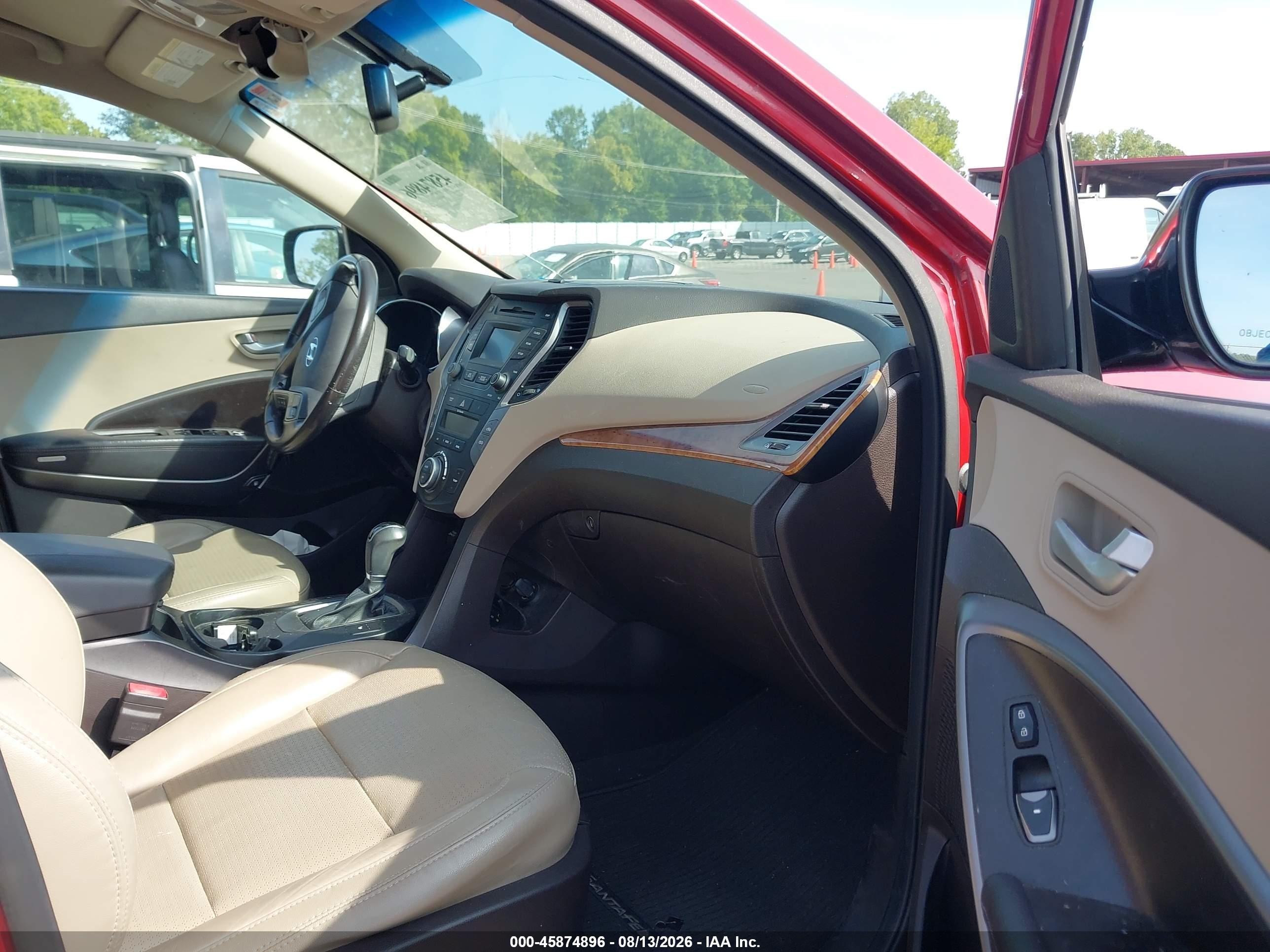 2013 Hyundai Santa Fe Sport 2.0t Red vin: 5XYZU3LA5DG120197