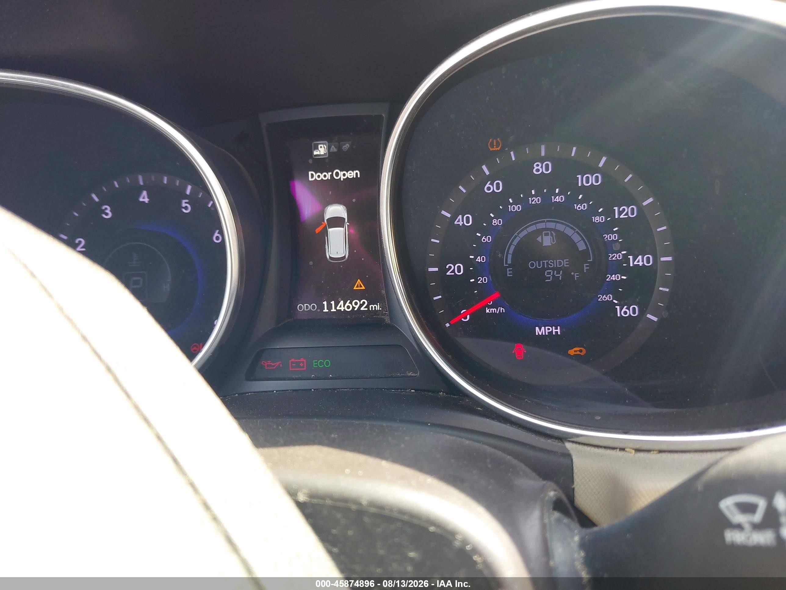 2013 Hyundai Santa Fe Sport 2.0t Red vin: 5XYZU3LA5DG120197
