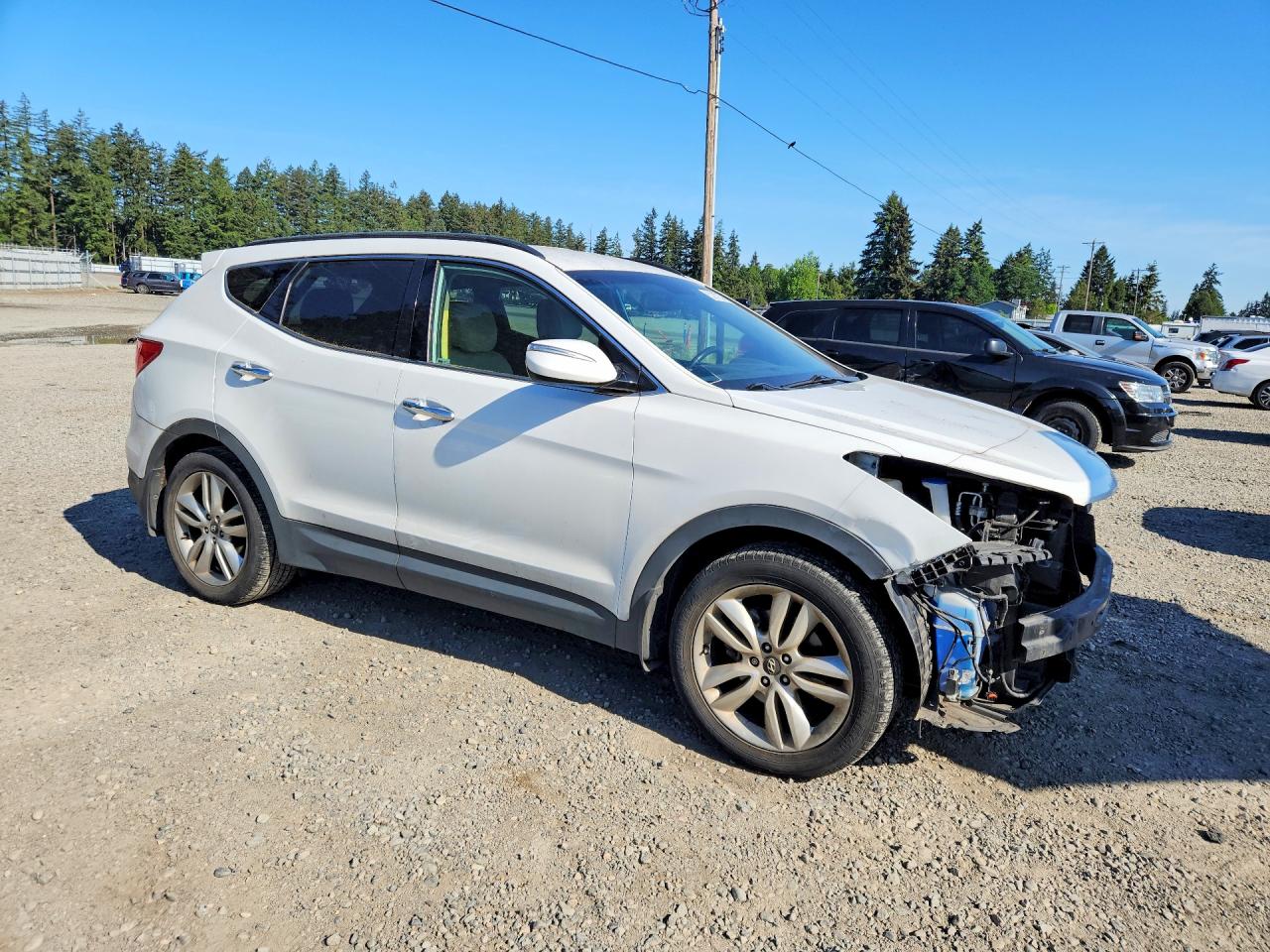 2014 Hyundai Santa Fe Sport 2.0t White vin: 5XYZU3LA5EG150866