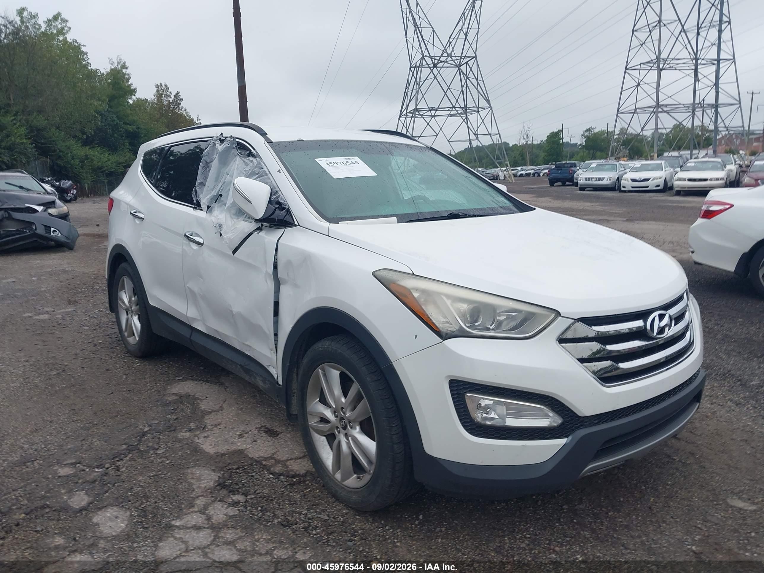 2014 Hyundai Santa Fe Sport 2.0l Turbo White vin: 5XYZU3LA5EG173404