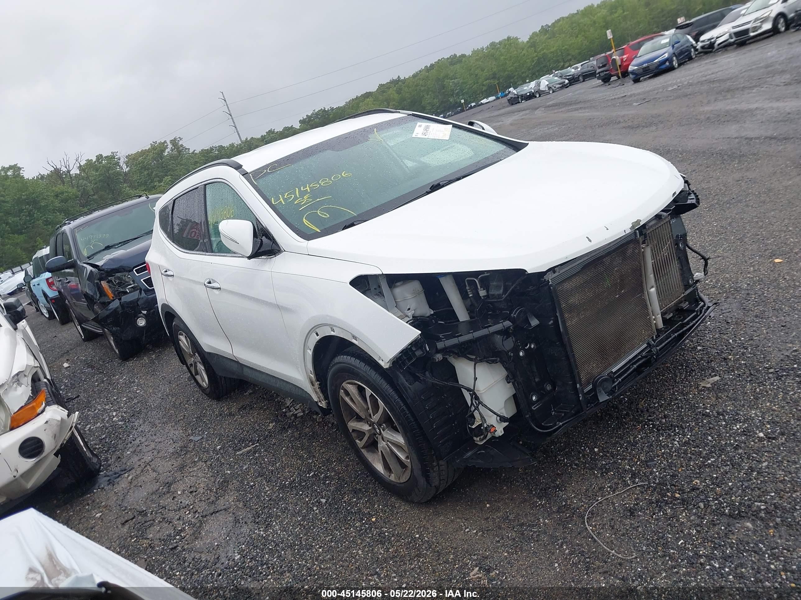 2015 Hyundai Santa Fe Sport 2.0l Turbo White vin: 5XYZU3LA5FG270510