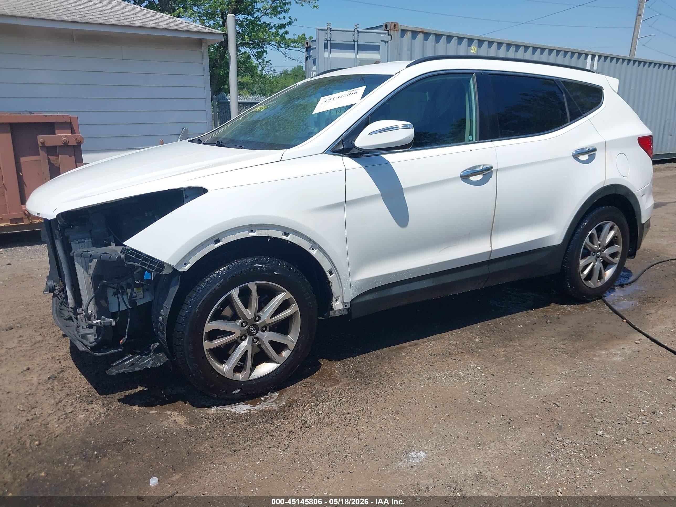2015 Hyundai Santa Fe Sport 2.0l Turbo White vin: 5XYZU3LA5FG270510