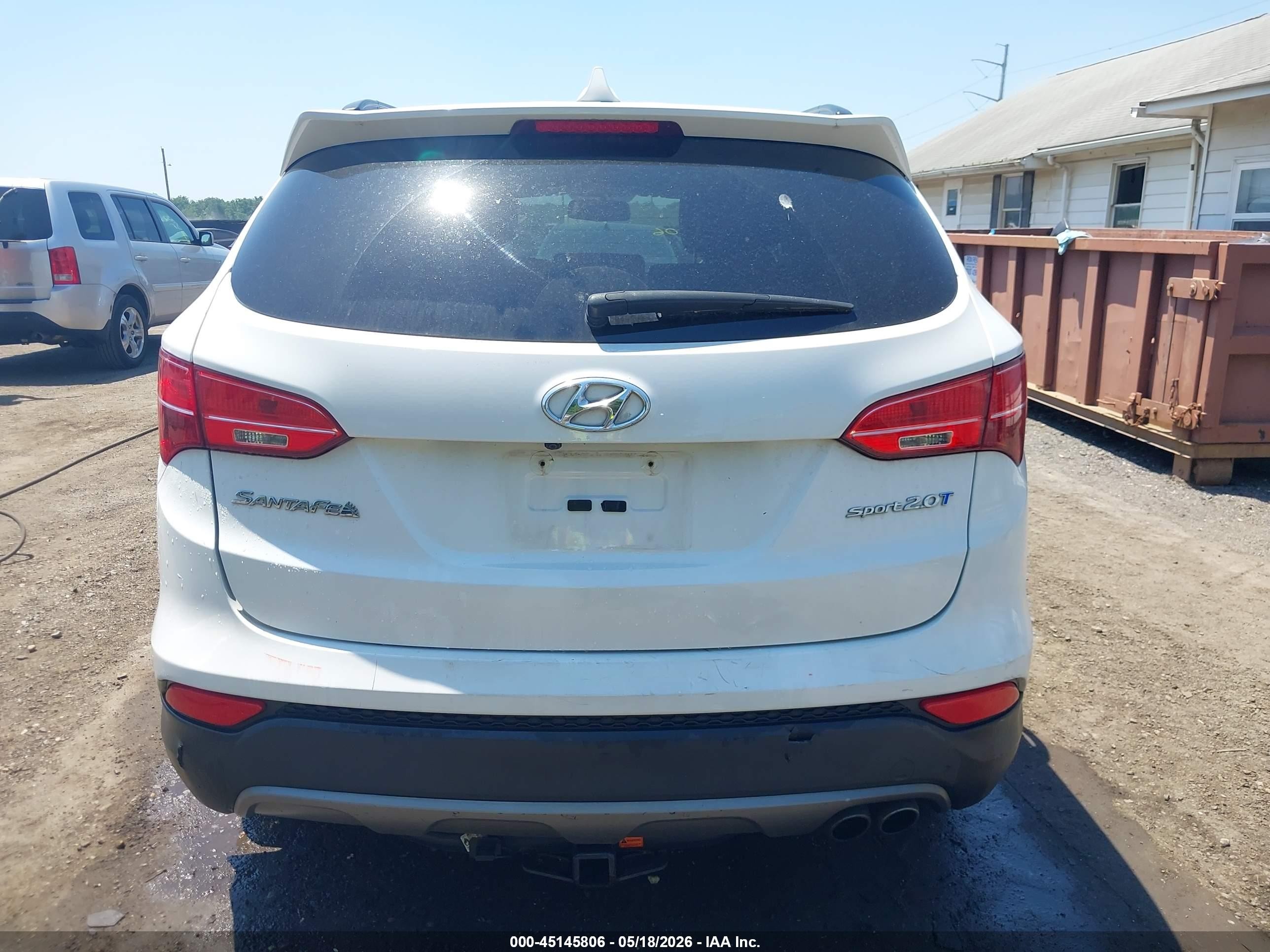 2015 Hyundai Santa Fe Sport 2.0l Turbo White vin: 5XYZU3LA5FG270510