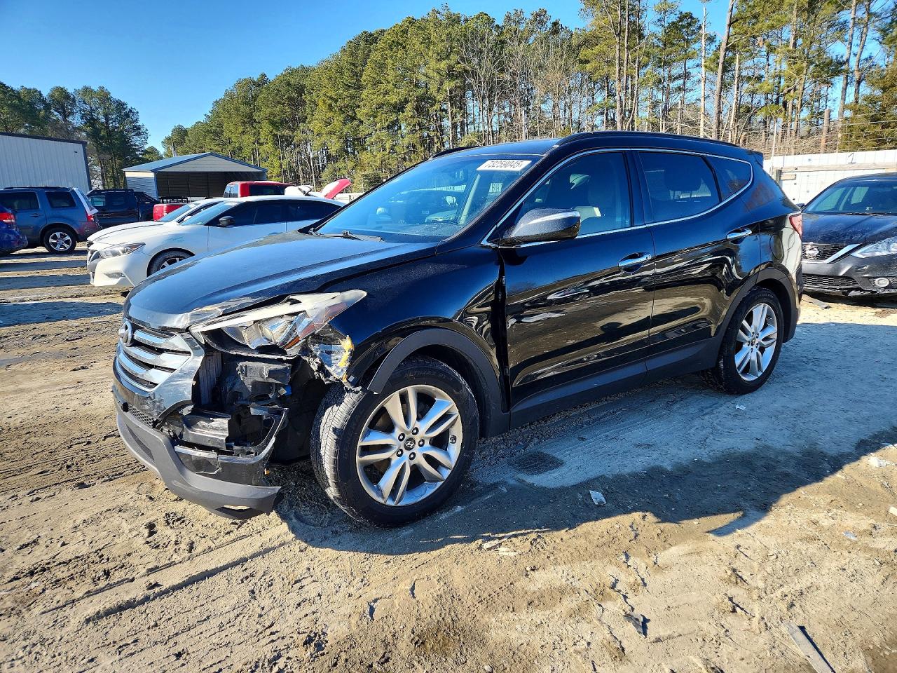 2013 Hyundai Santa Fe Sport Black vin: 5XYZU3LA6DG020173