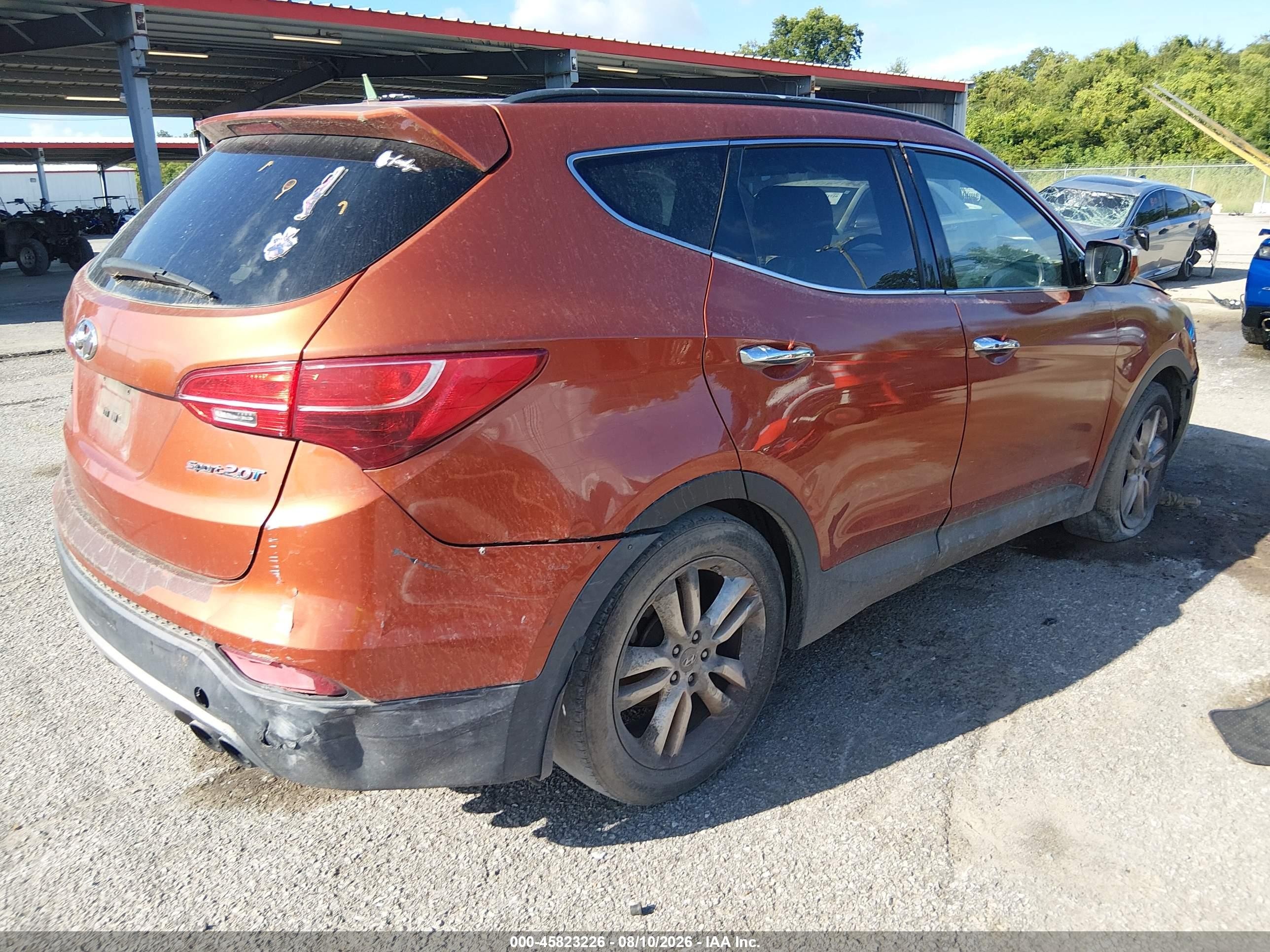 2013 Hyundai Santa Fe Sport 2.0t Orange vin: 5XYZU3LA6DG025549