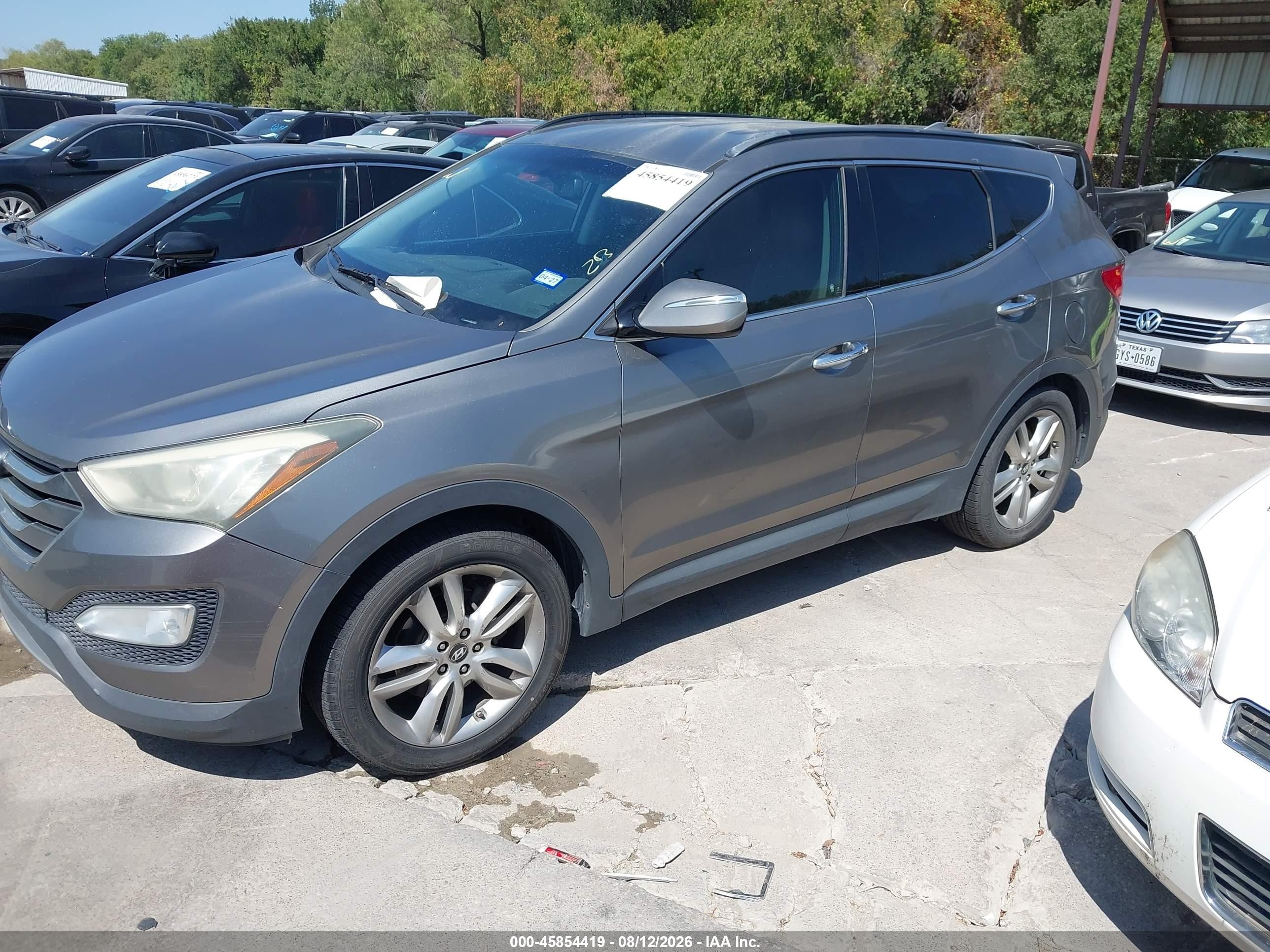 2013 Hyundai Santa Fe Sport 2.0t Gray vin: 5XYZU3LA6DG087419