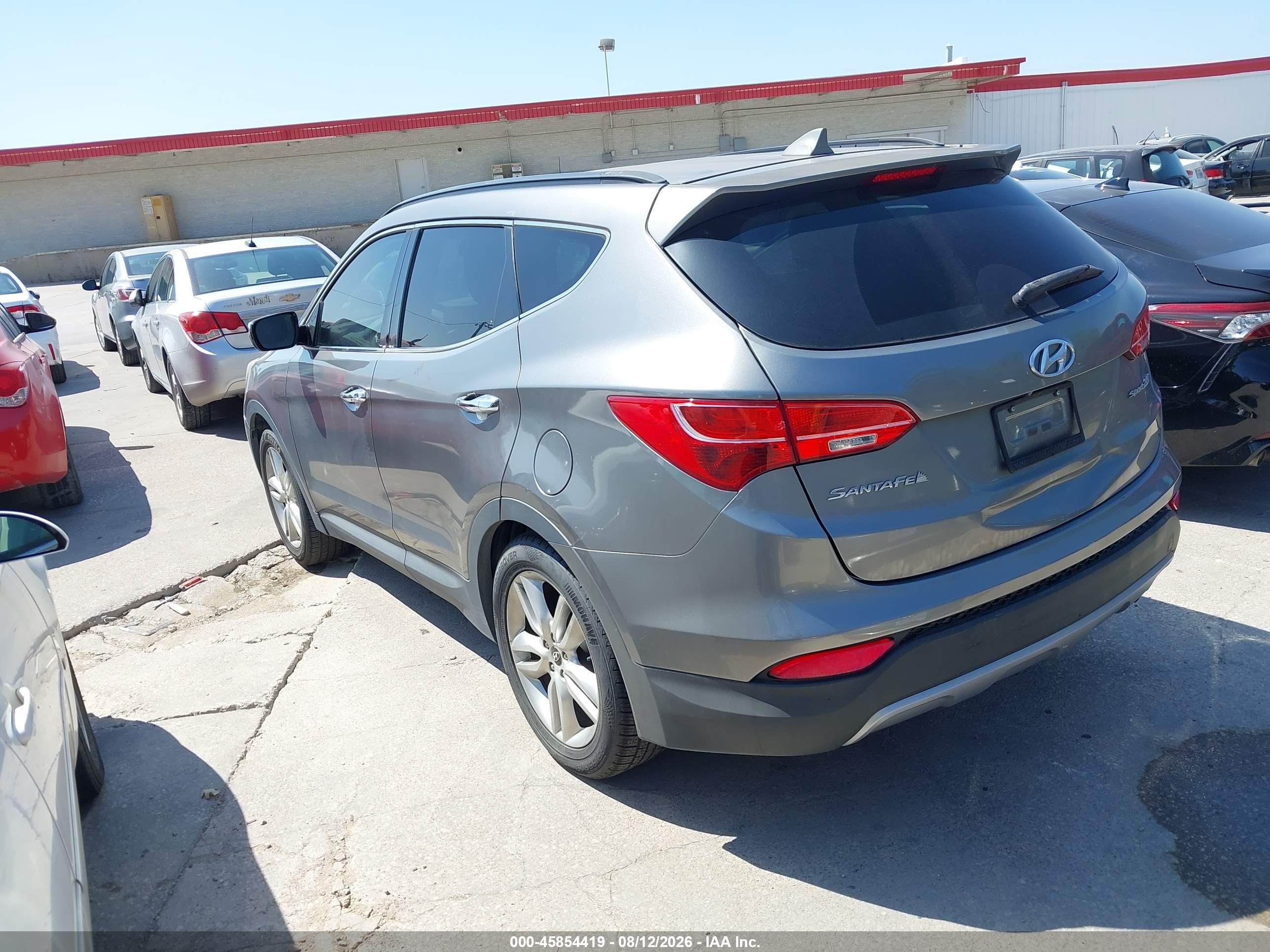 2013 Hyundai Santa Fe Sport 2.0t Gray vin: 5XYZU3LA6DG087419