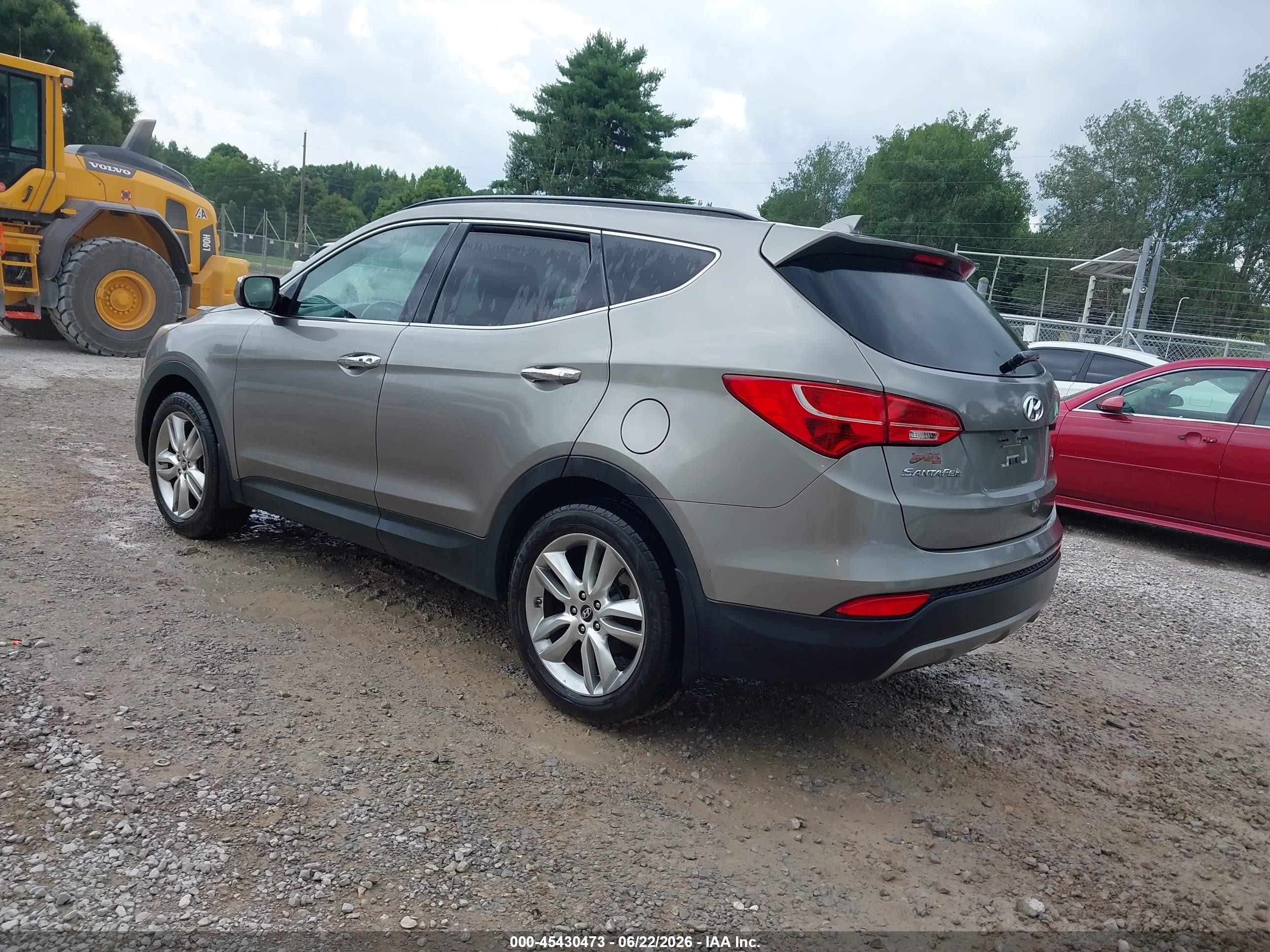 2013 Hyundai Santa Fe Sport 2.0t Gray vin: 5XYZU3LA6DG087422
