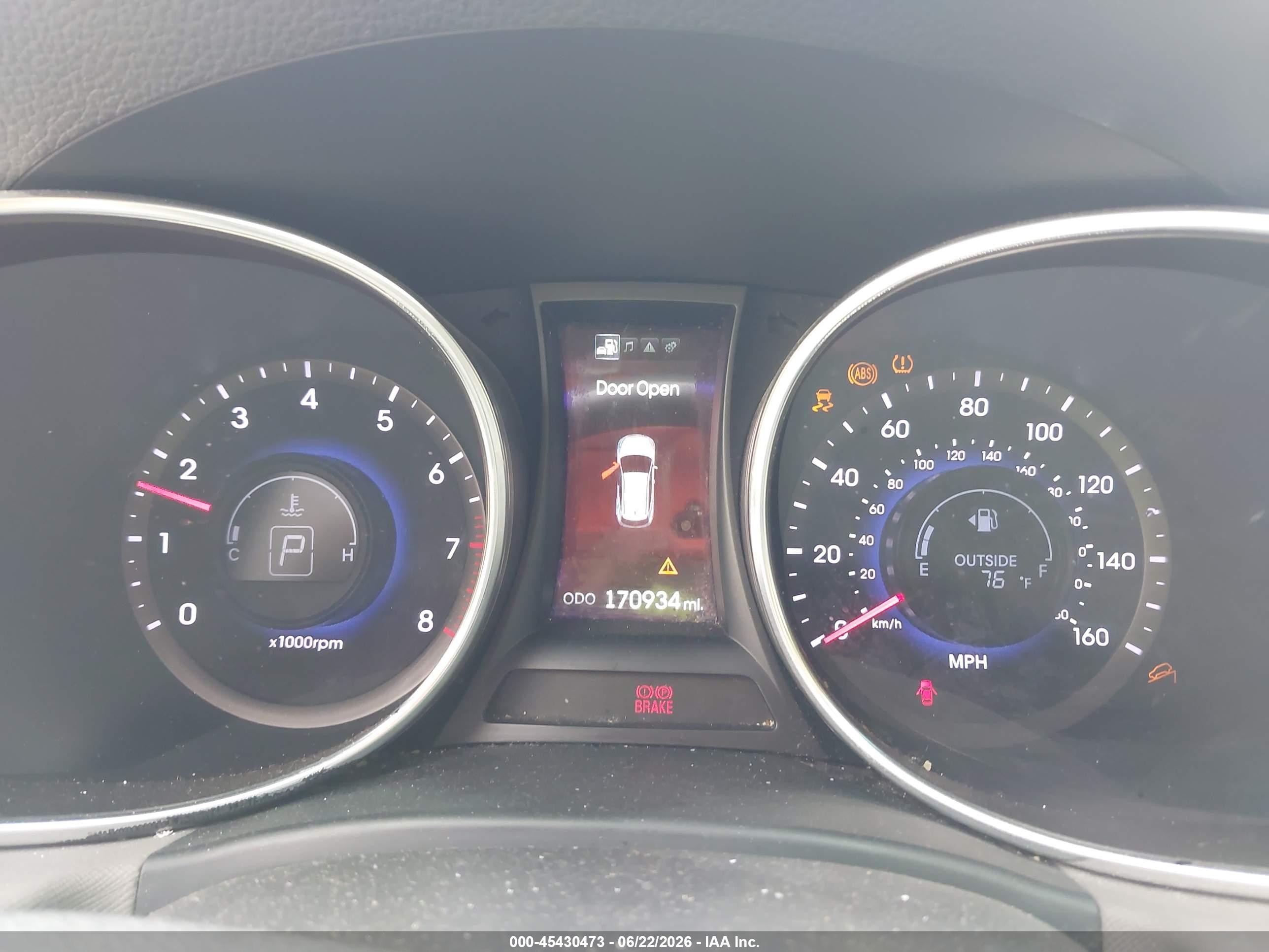 2013 Hyundai Santa Fe Sport 2.0t Gray vin: 5XYZU3LA6DG087422