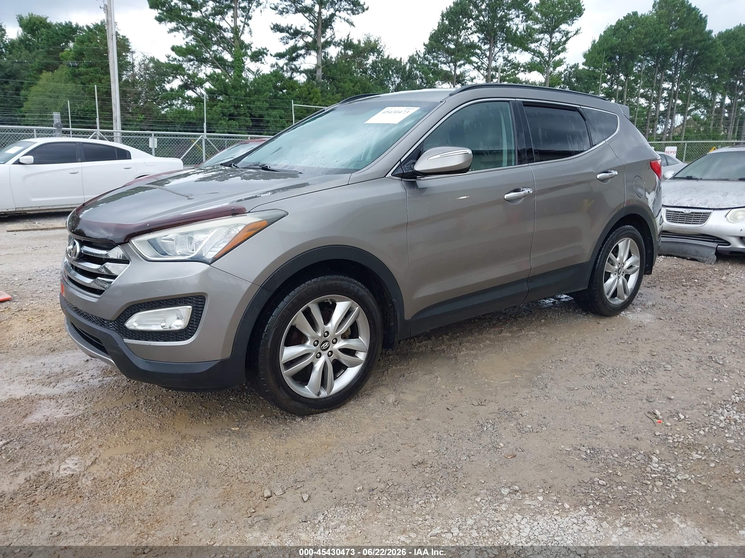 2013 Hyundai Santa Fe Sport 2.0t Gray vin: 5XYZU3LA6DG087422