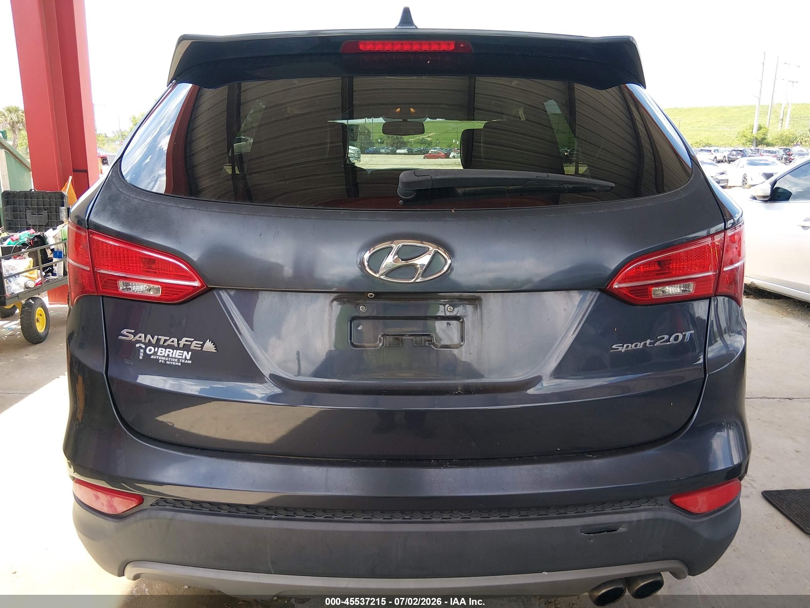 2014 Hyundai Santa Fe Sport 2.0l Turbo Синий vin: 5XYZU3LA6EG212422