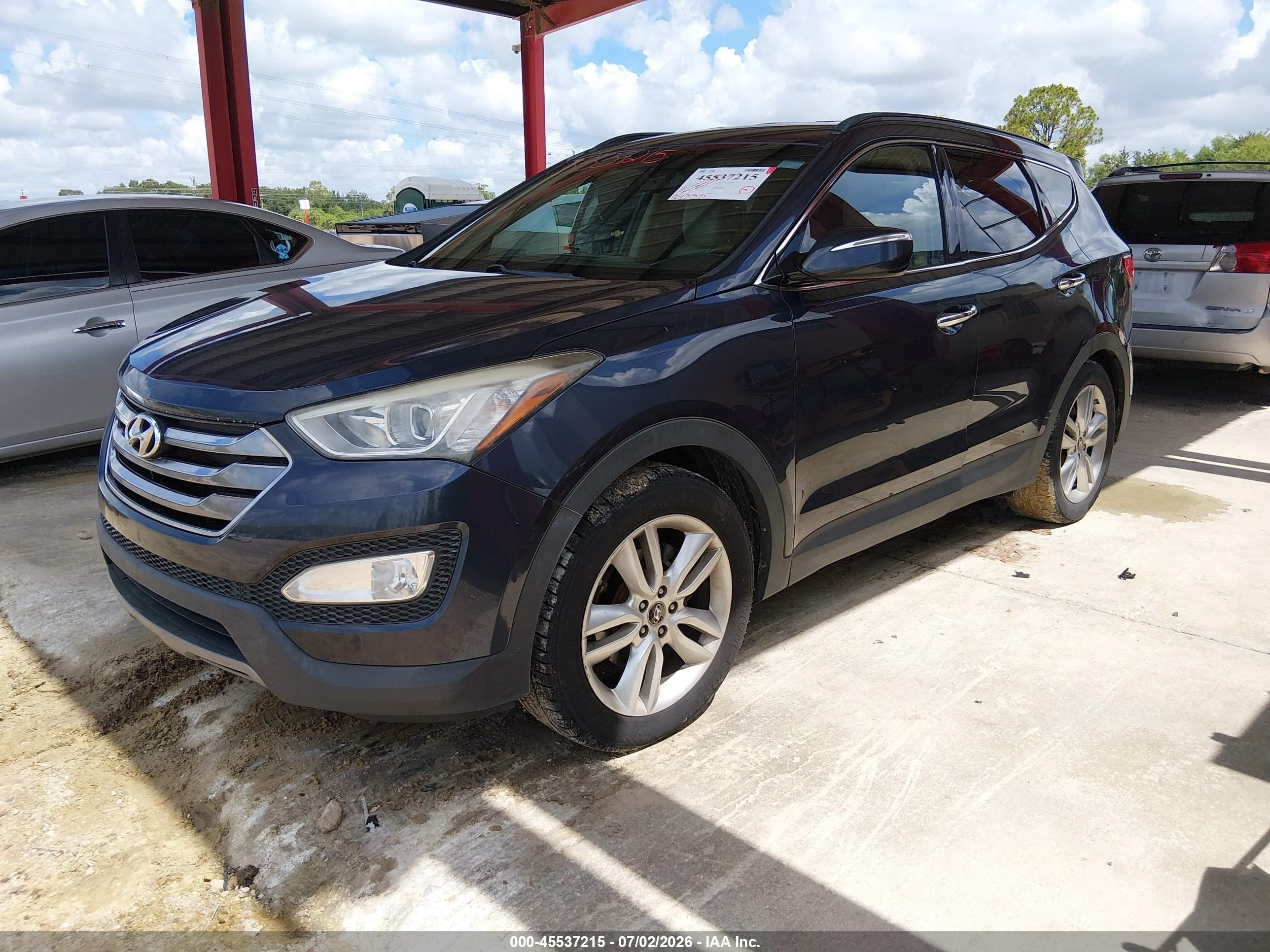 2014 Hyundai Santa Fe Sport 2.0l Turbo Синий vin: 5XYZU3LA6EG212422