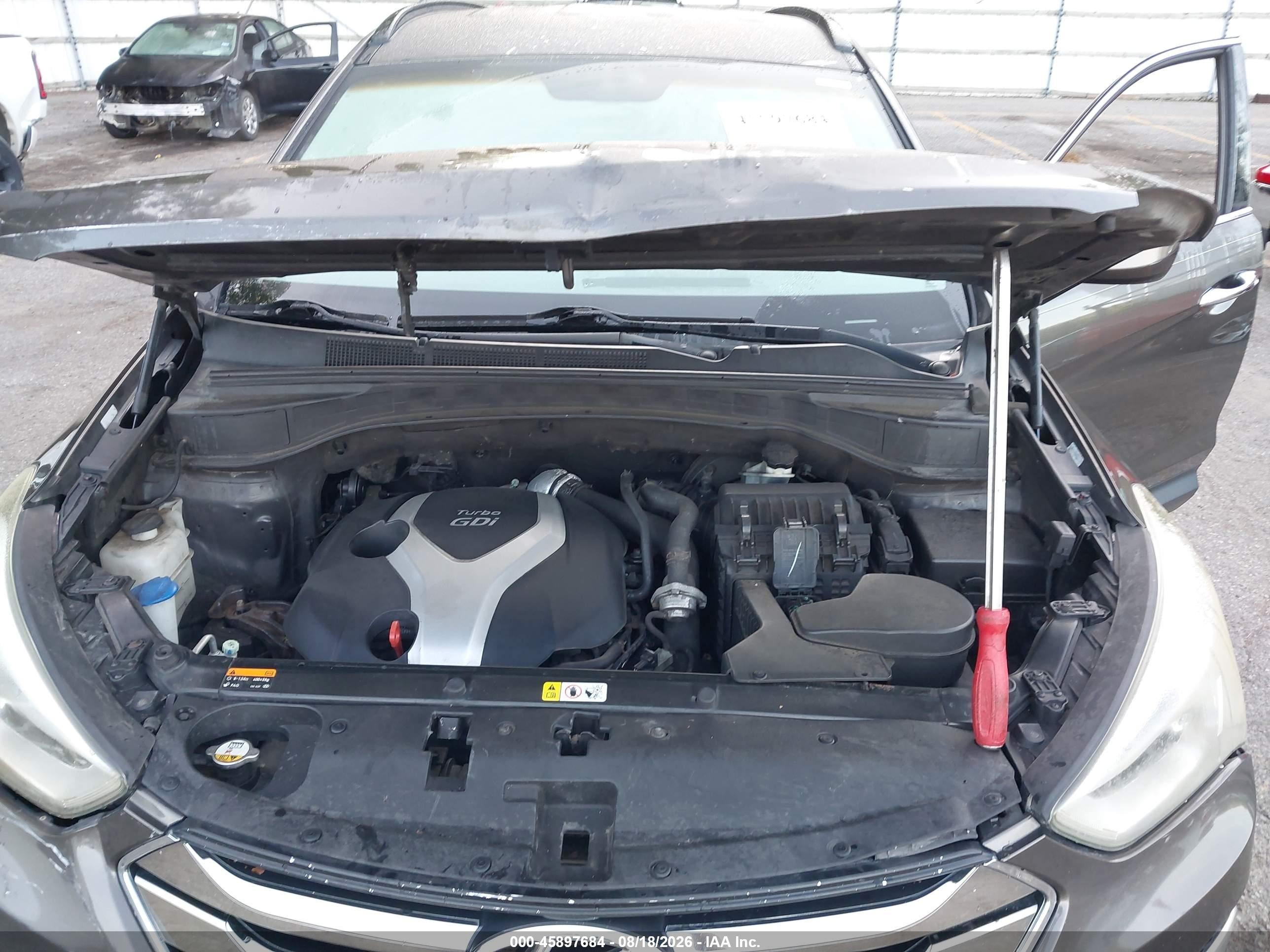 2013 Hyundai Santa Fe Sport 2.0t Серый vin: 5XYZU3LA7DG045907