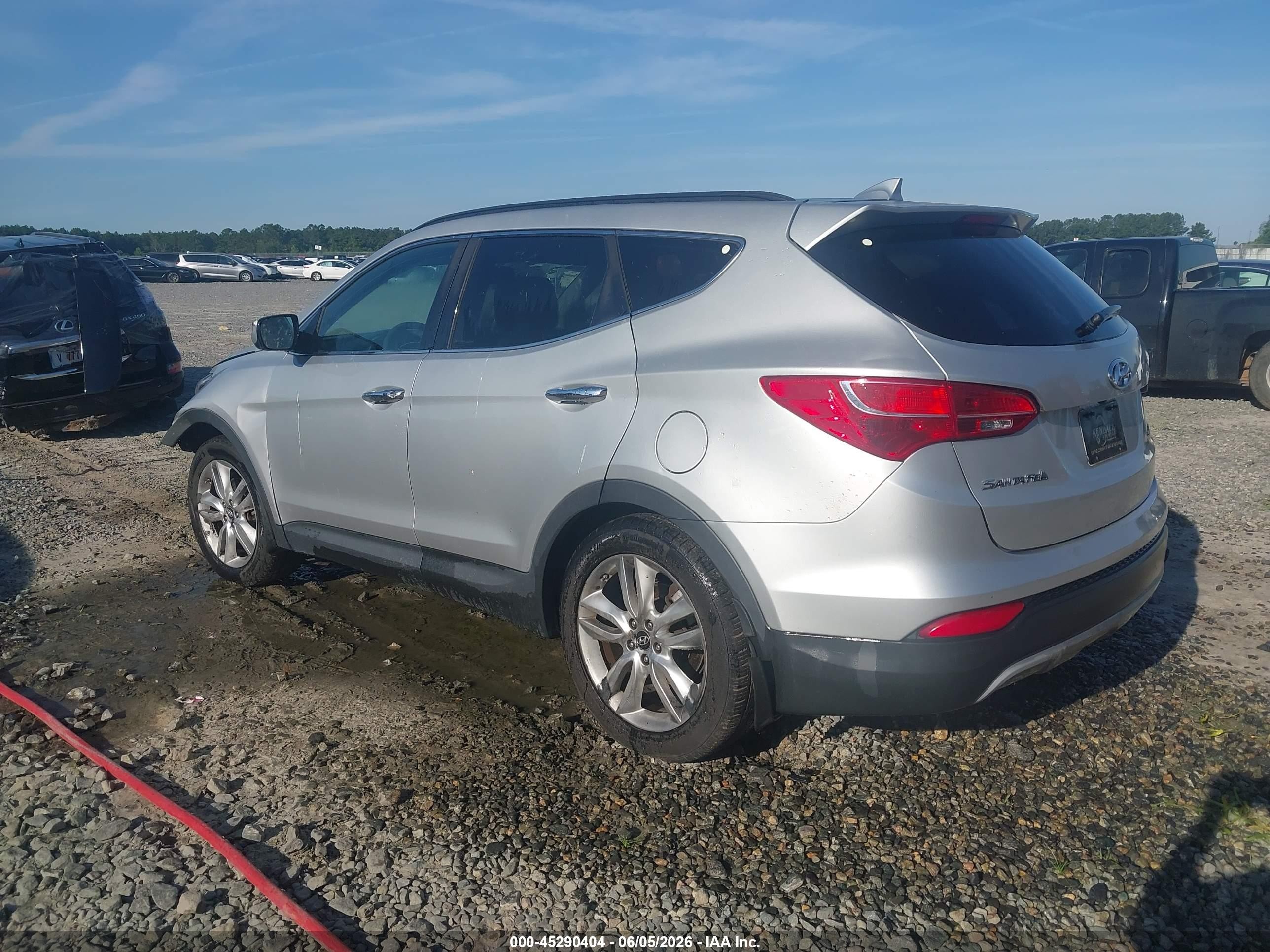 2013 Hyundai Santa Fe Sport 2.0t Silver vin: 5XYZU3LA7DG091981