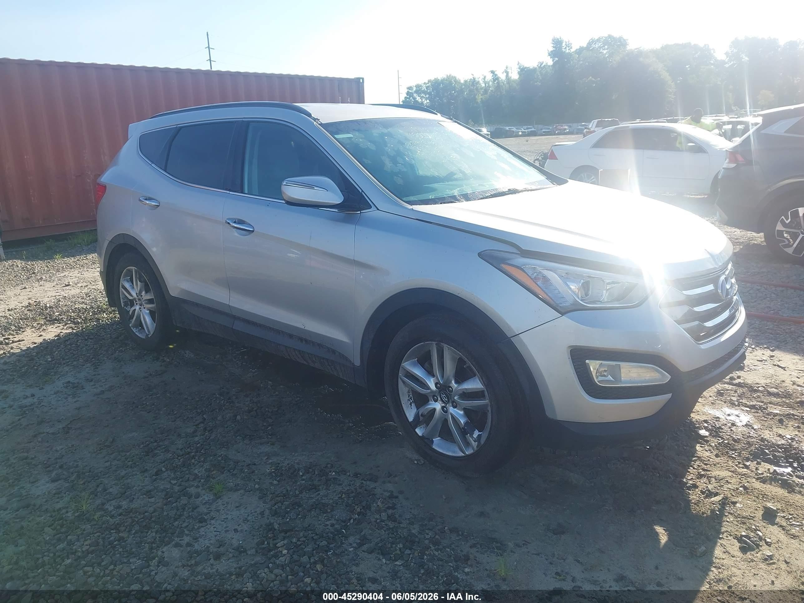 2013 Hyundai Santa Fe Sport 2.0t Silver vin: 5XYZU3LA7DG091981