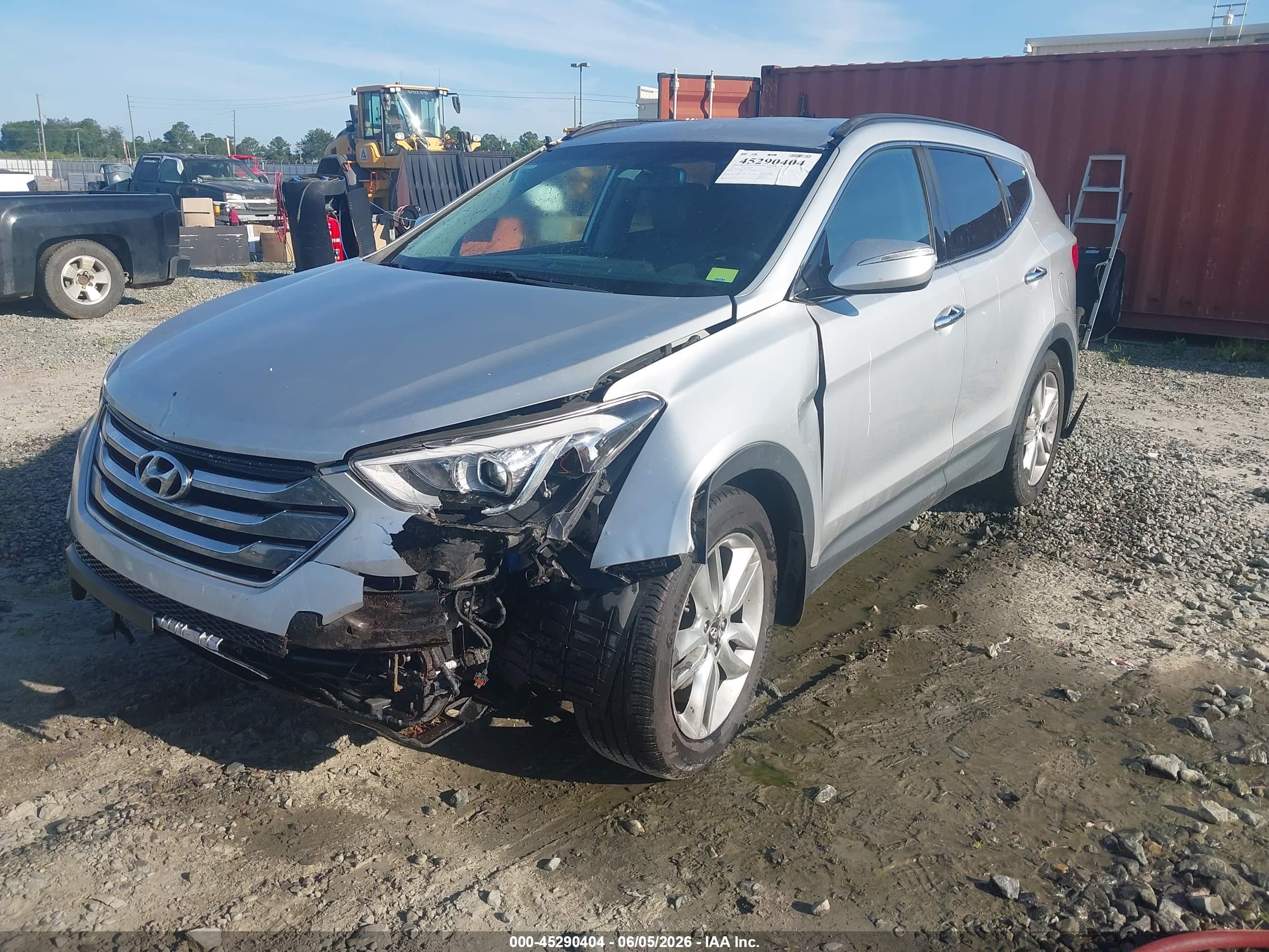2013 Hyundai Santa Fe Sport 2.0t Silver vin: 5XYZU3LA7DG091981