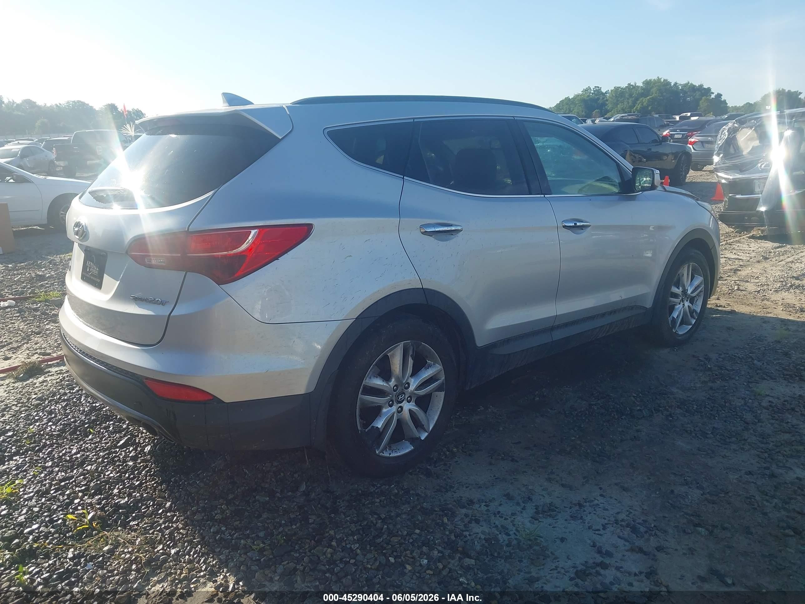 2013 Hyundai Santa Fe Sport 2.0t Silver vin: 5XYZU3LA7DG091981