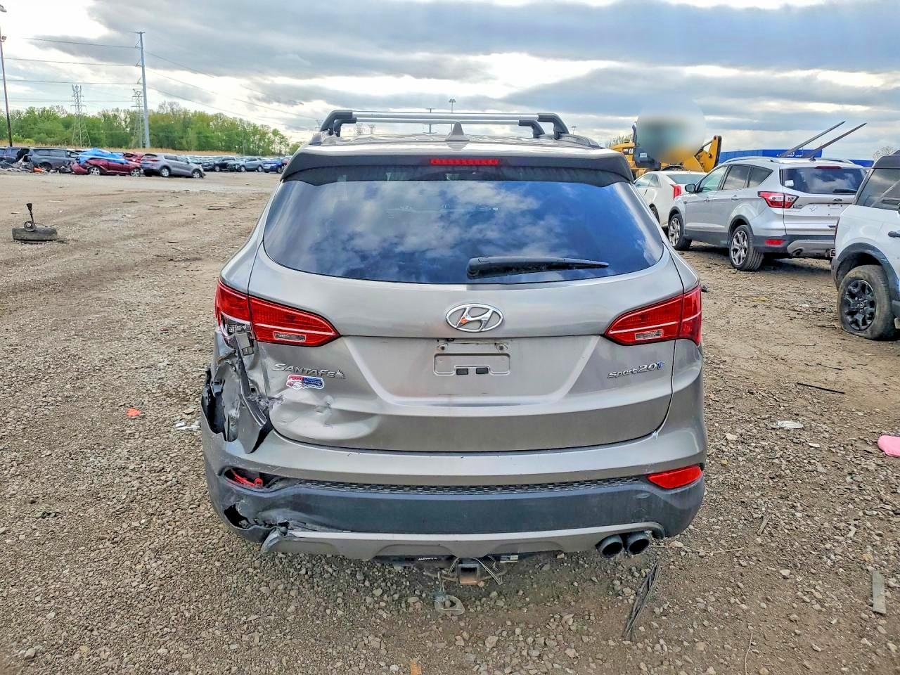 2013 Hyundai Santa Fe Sport 2.0t Silver vin: 5XYZU3LA7DG123425