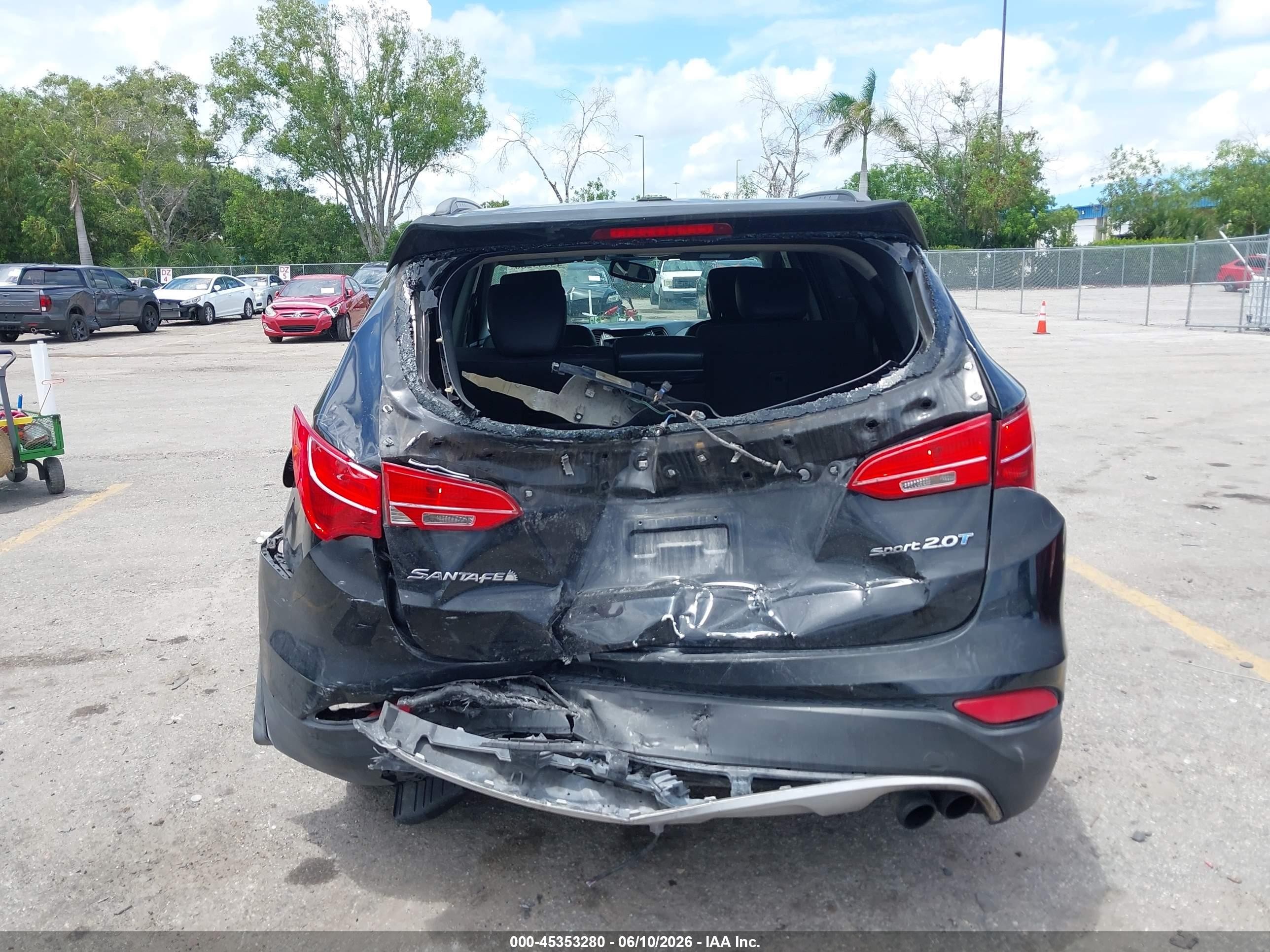 2014 Hyundai Santa Fe Sport 2.0l Turbo Black vin: 5XYZU3LA7EG191676