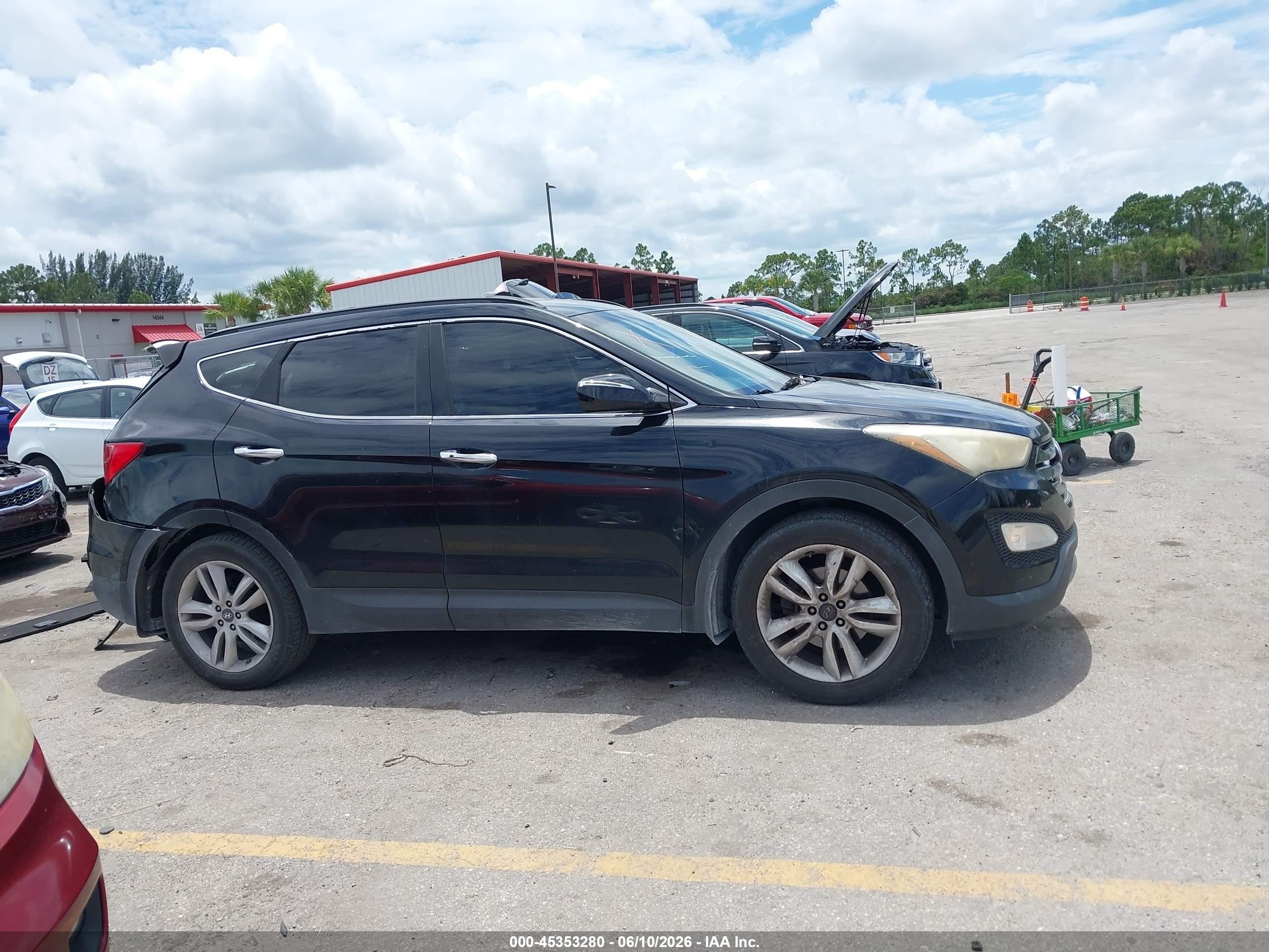 2014 Hyundai Santa Fe Sport 2.0l Turbo Black vin: 5XYZU3LA7EG191676
