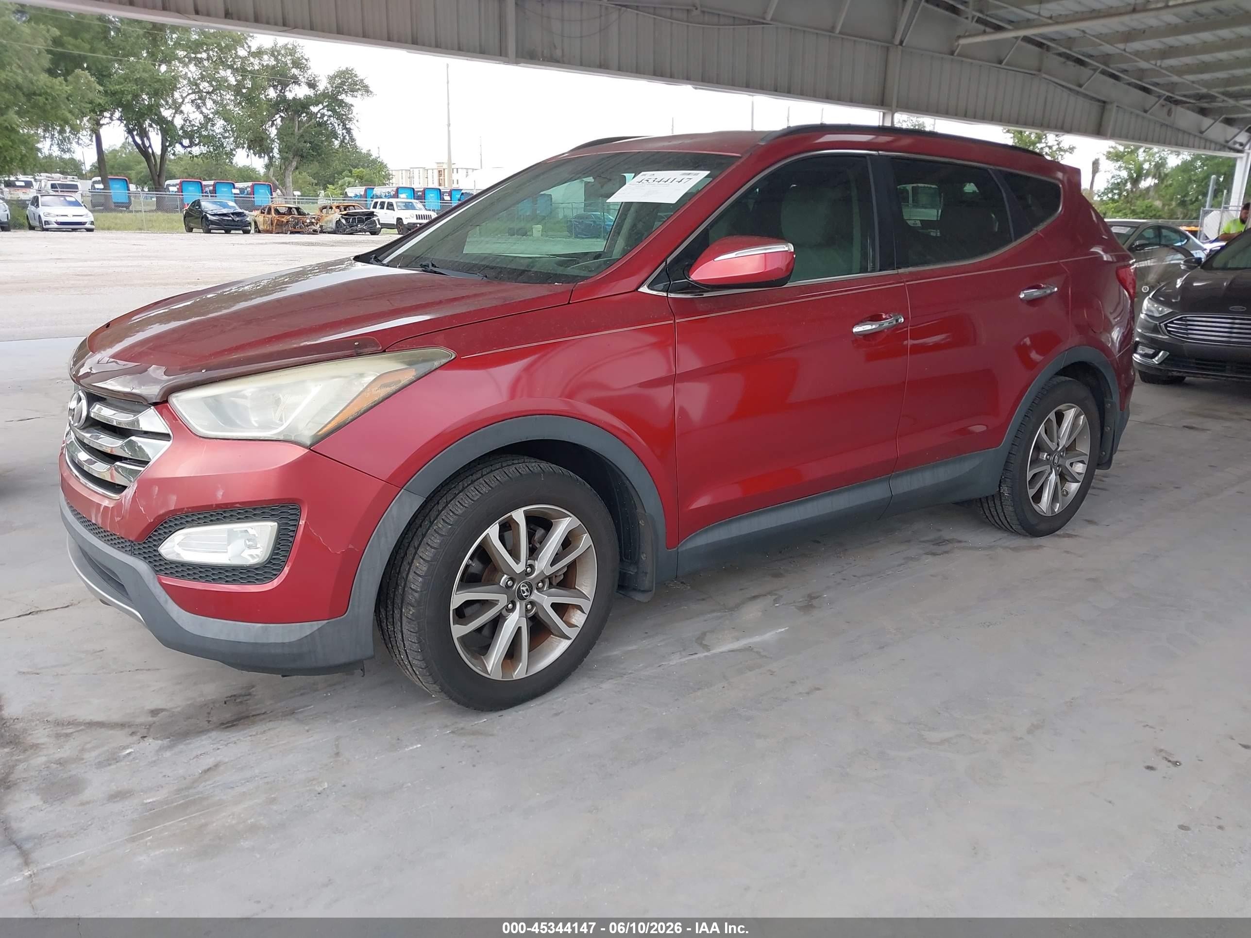 2014 Hyundai Santa Fe Sport 2.0l Turbo Red vin: 5XYZU3LA7EG218410