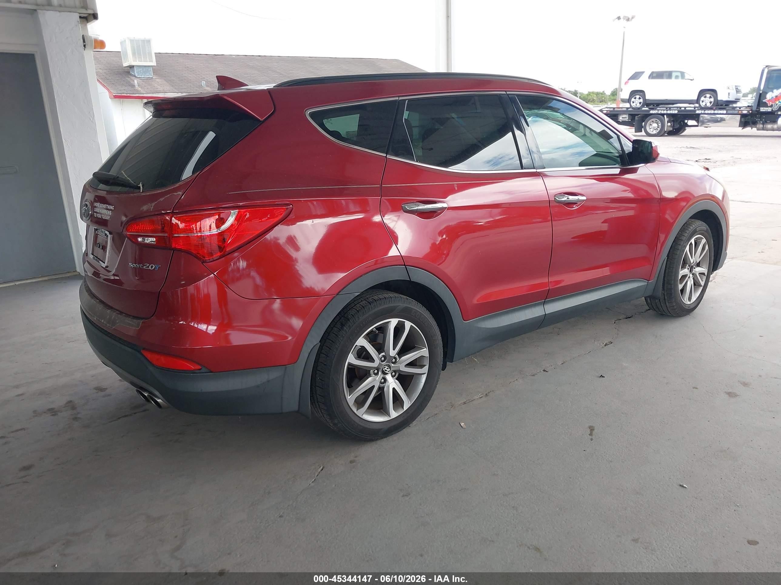 2014 Hyundai Santa Fe Sport 2.0l Turbo Red vin: 5XYZU3LA7EG218410