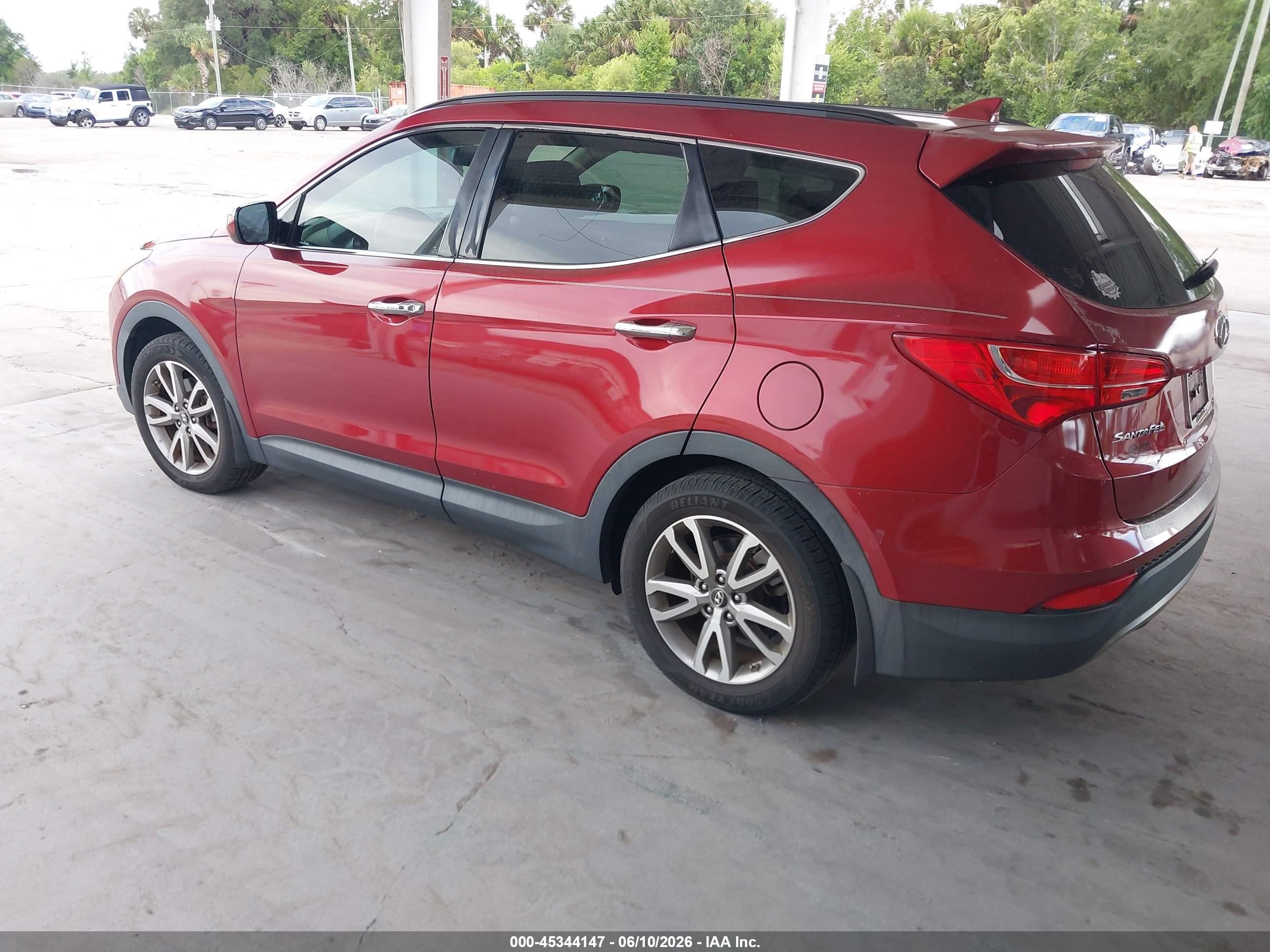 2014 Hyundai Santa Fe Sport 2.0l Turbo Red vin: 5XYZU3LA7EG218410