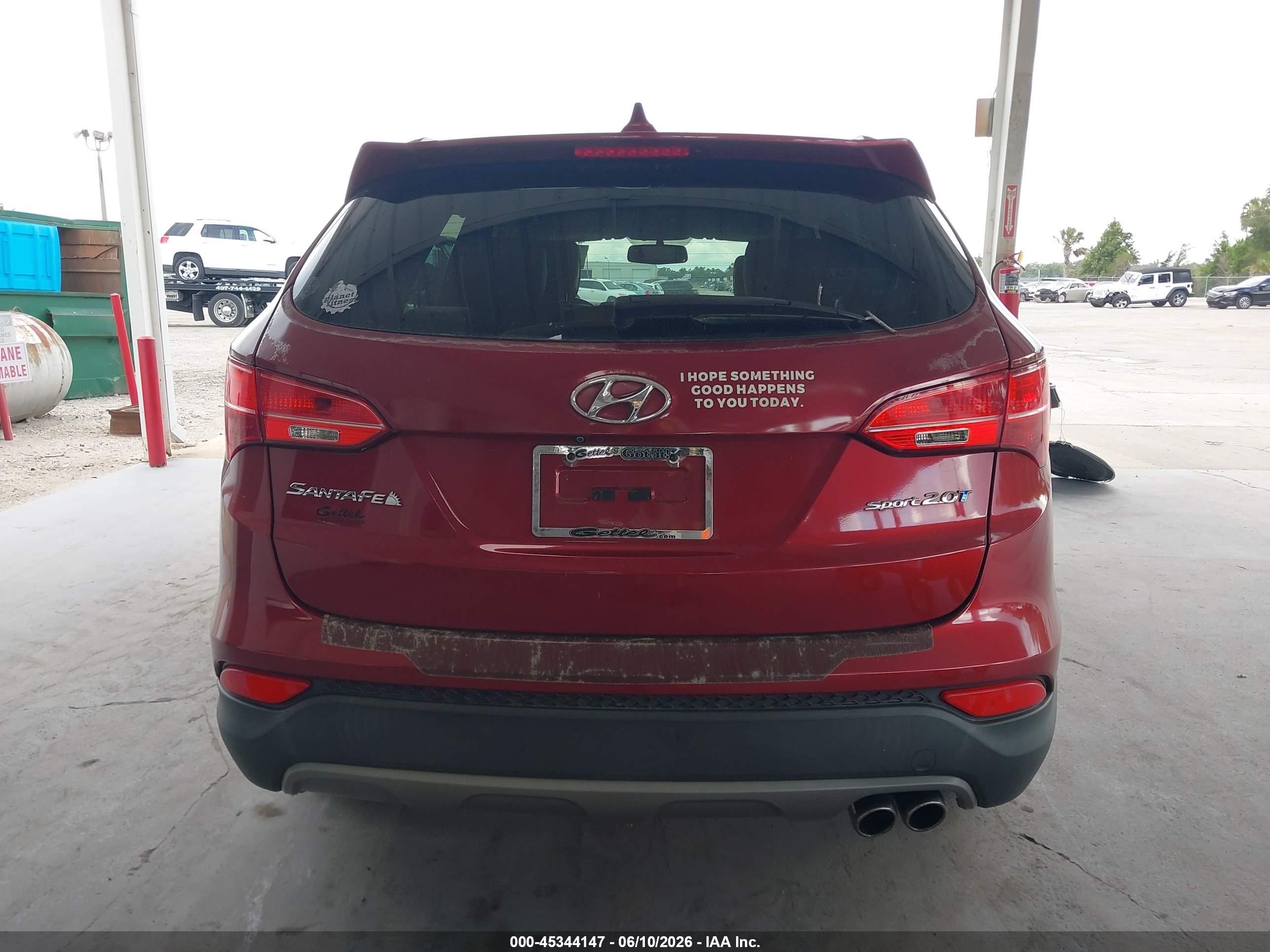 2014 Hyundai Santa Fe Sport 2.0l Turbo Red vin: 5XYZU3LA7EG218410