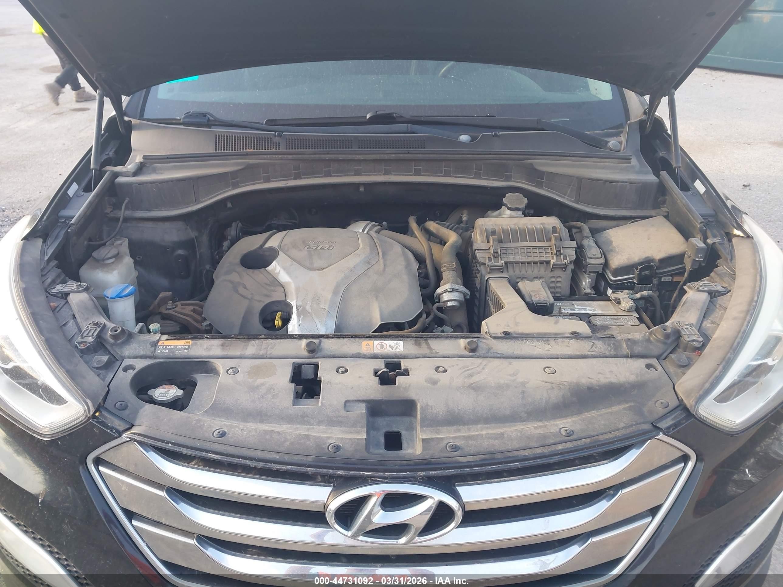 2013 Hyundai Santa Fe Sport 2.0t Black vin: 5XYZU3LA8DG100946