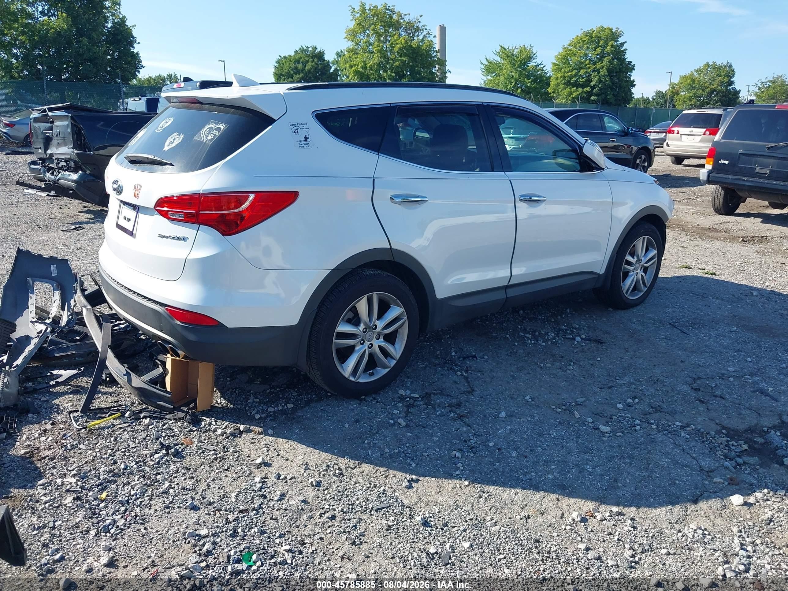 2014 Hyundai Santa Fe Sport 2.0l Turbo Белый vin: 5XYZU3LA8EG164714