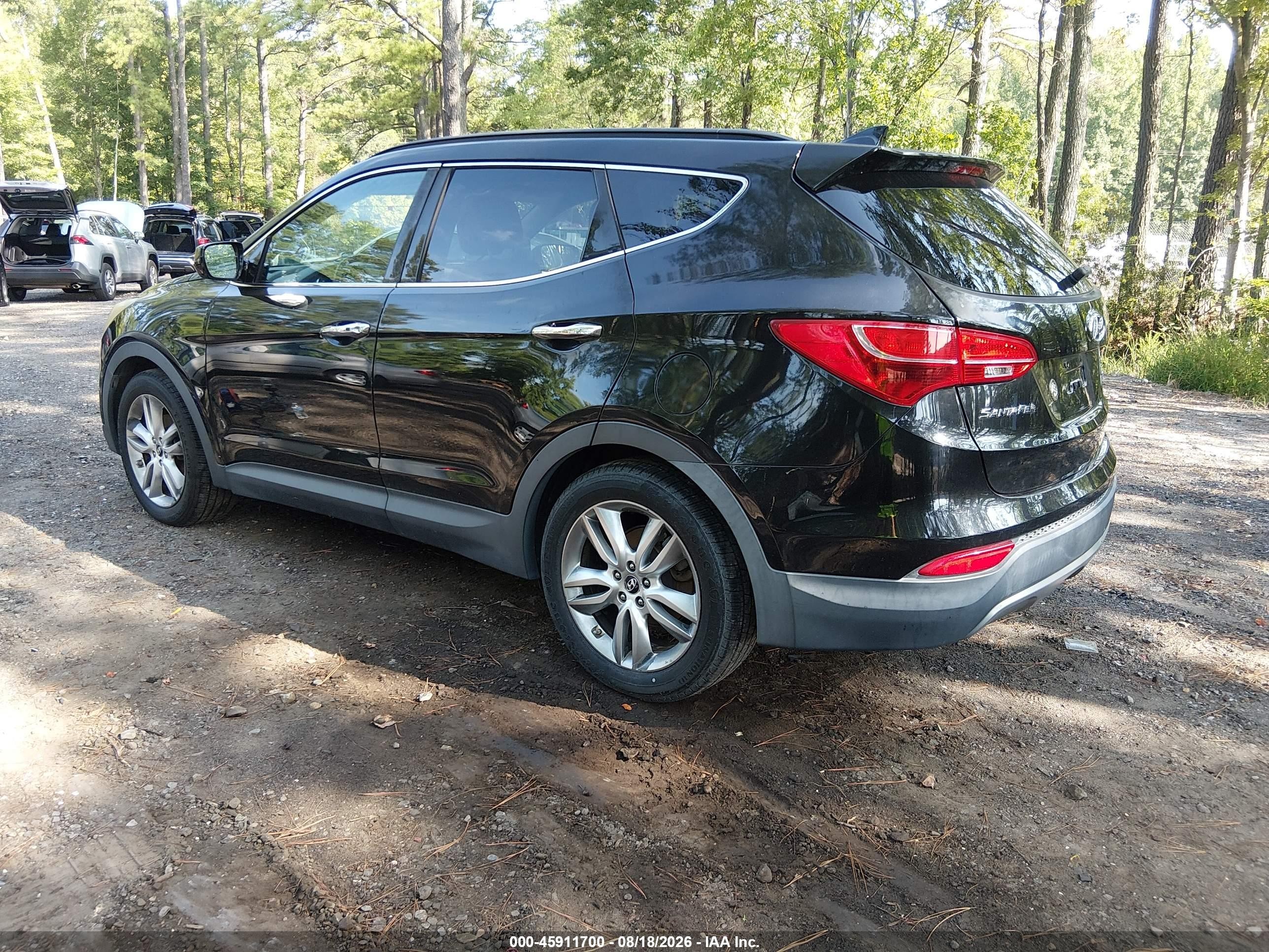 2013 Hyundai Santa Fe Sport 2.0t Black vin: 5XYZU3LA9DG013797
