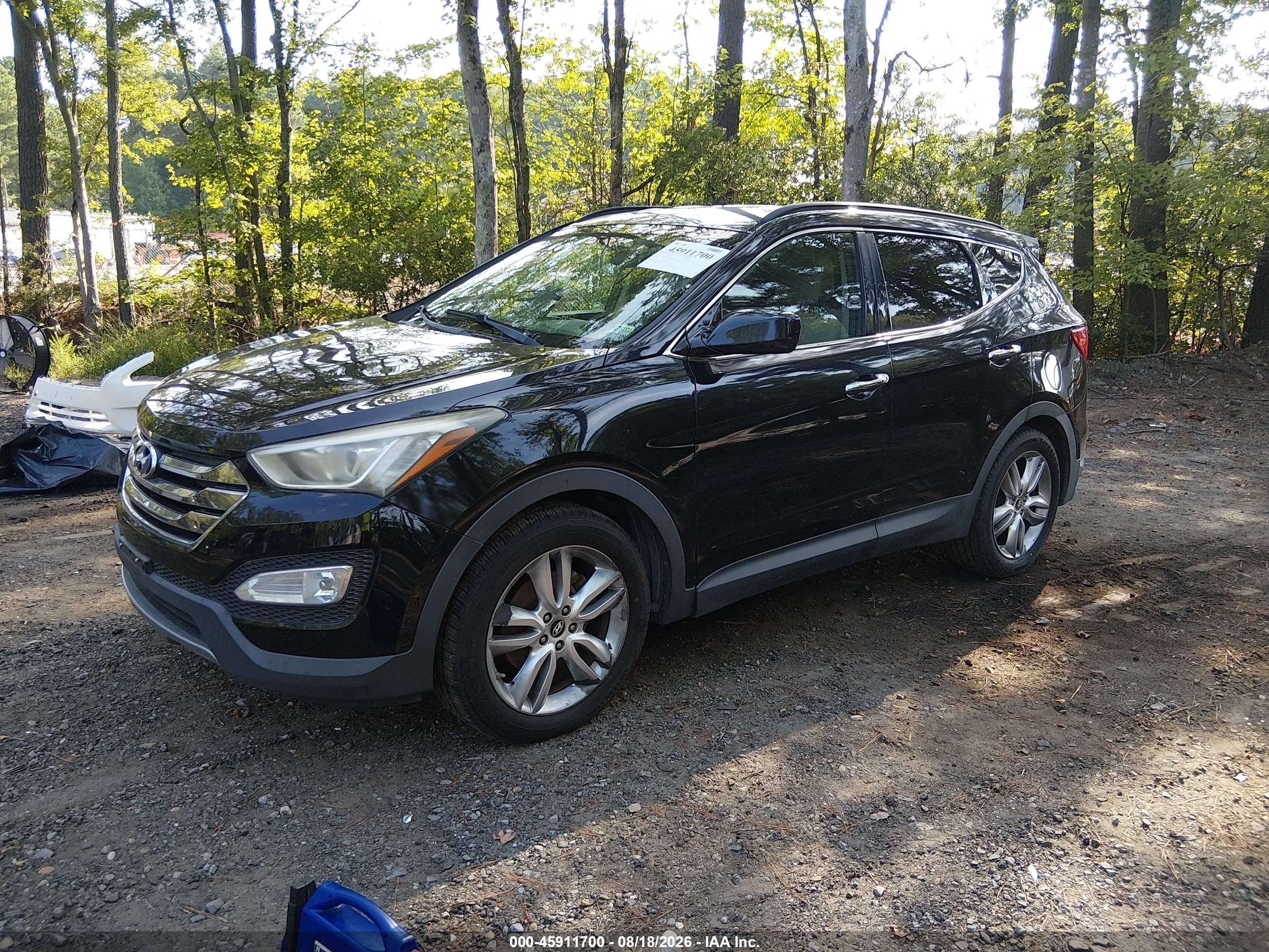 2013 Hyundai Santa Fe Sport 2.0t Black vin: 5XYZU3LA9DG013797