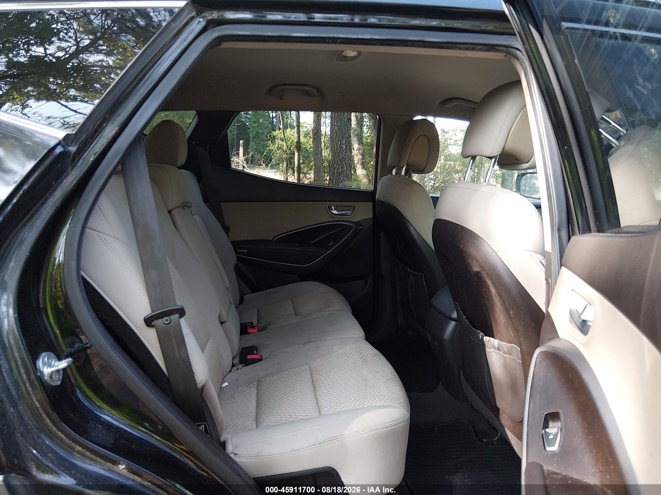 2013 Hyundai Santa Fe Sport 2.0t Black vin: 5XYZU3LA9DG013797