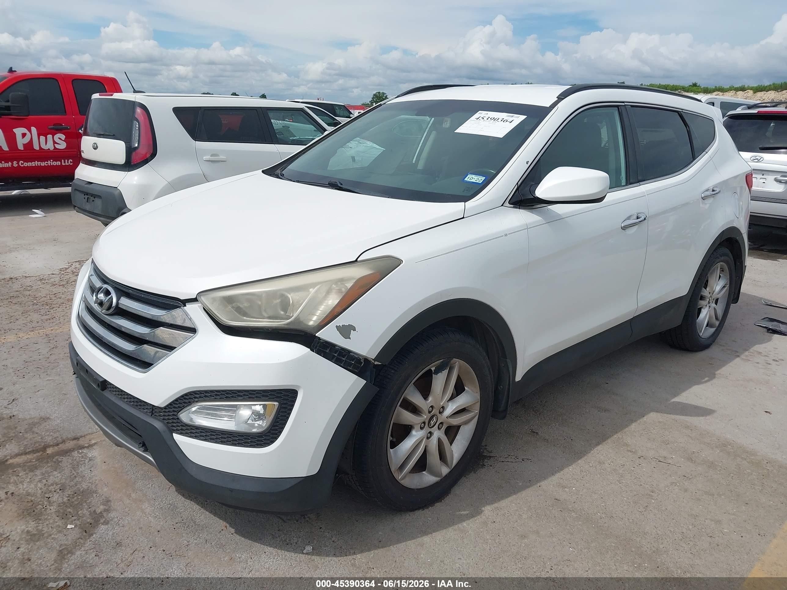 2013 Hyundai Santa Fe Sport 2.0t White vin: 5XYZU3LA9DG036822