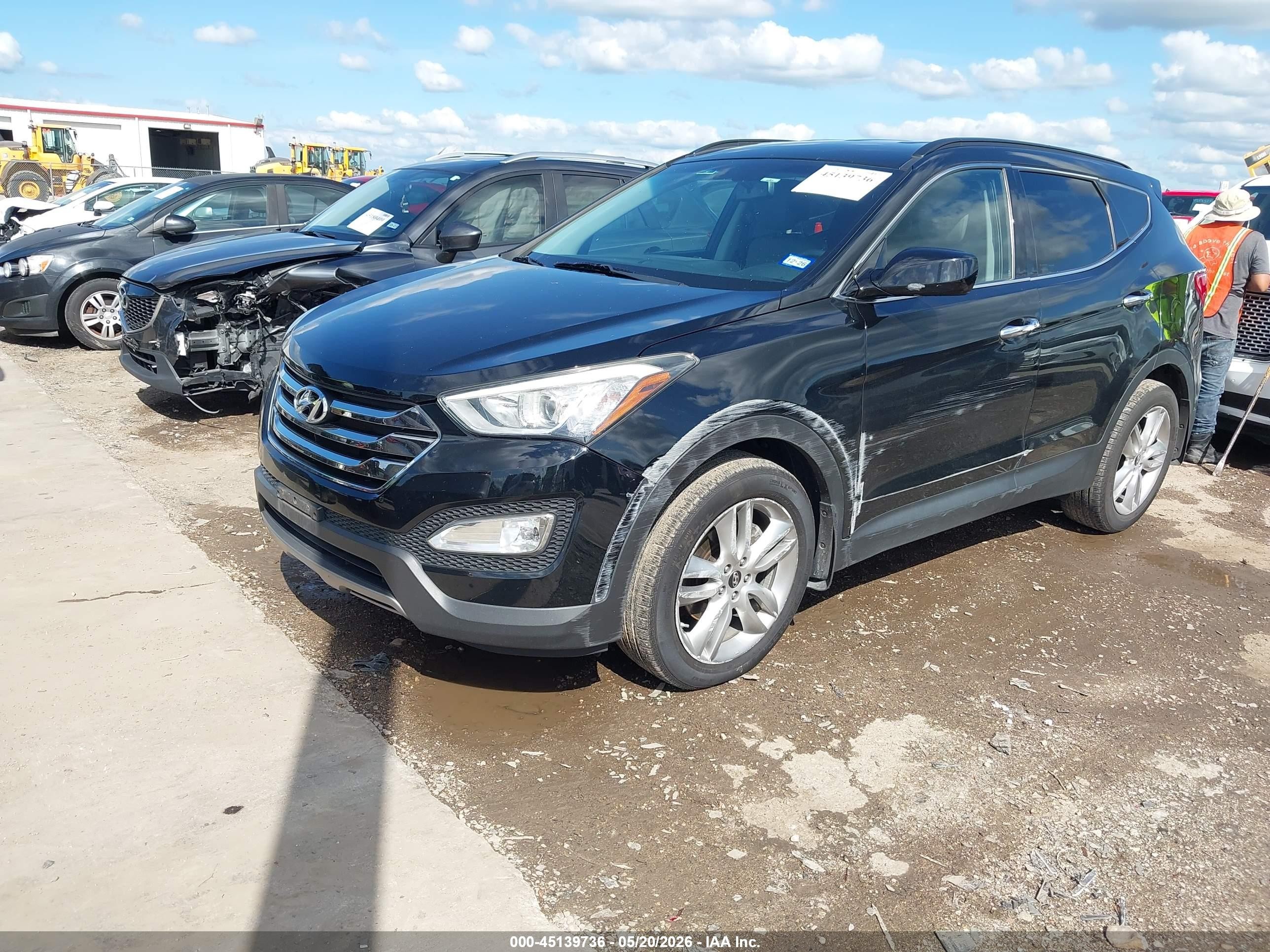 2013 Hyundai Santa Fe Sport 2.0t Black vin: 5XYZU3LA9DG053247